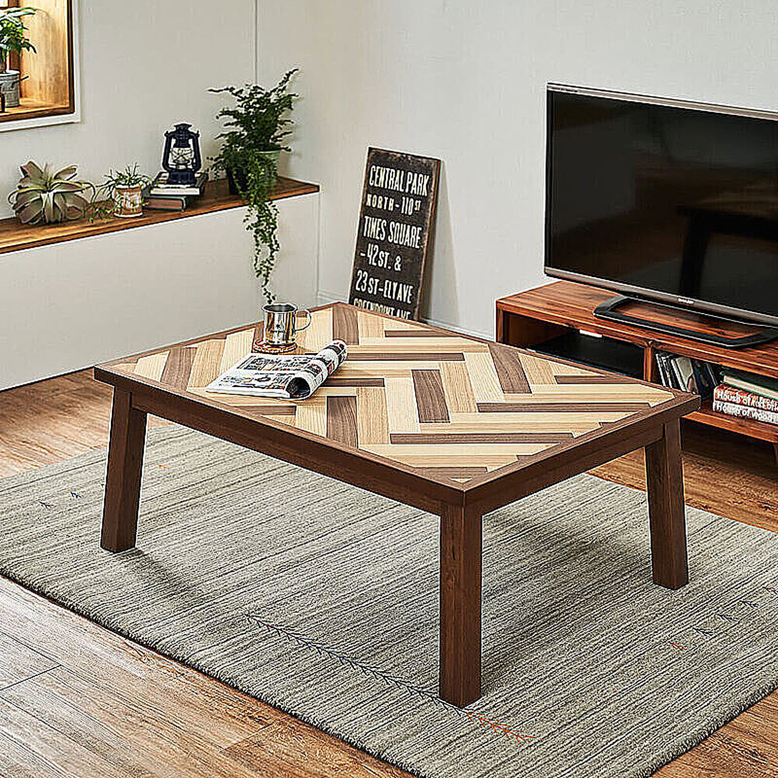 サイドテーブル 天板のみ ヘリンボーン こたつテーブル 【公式通販】