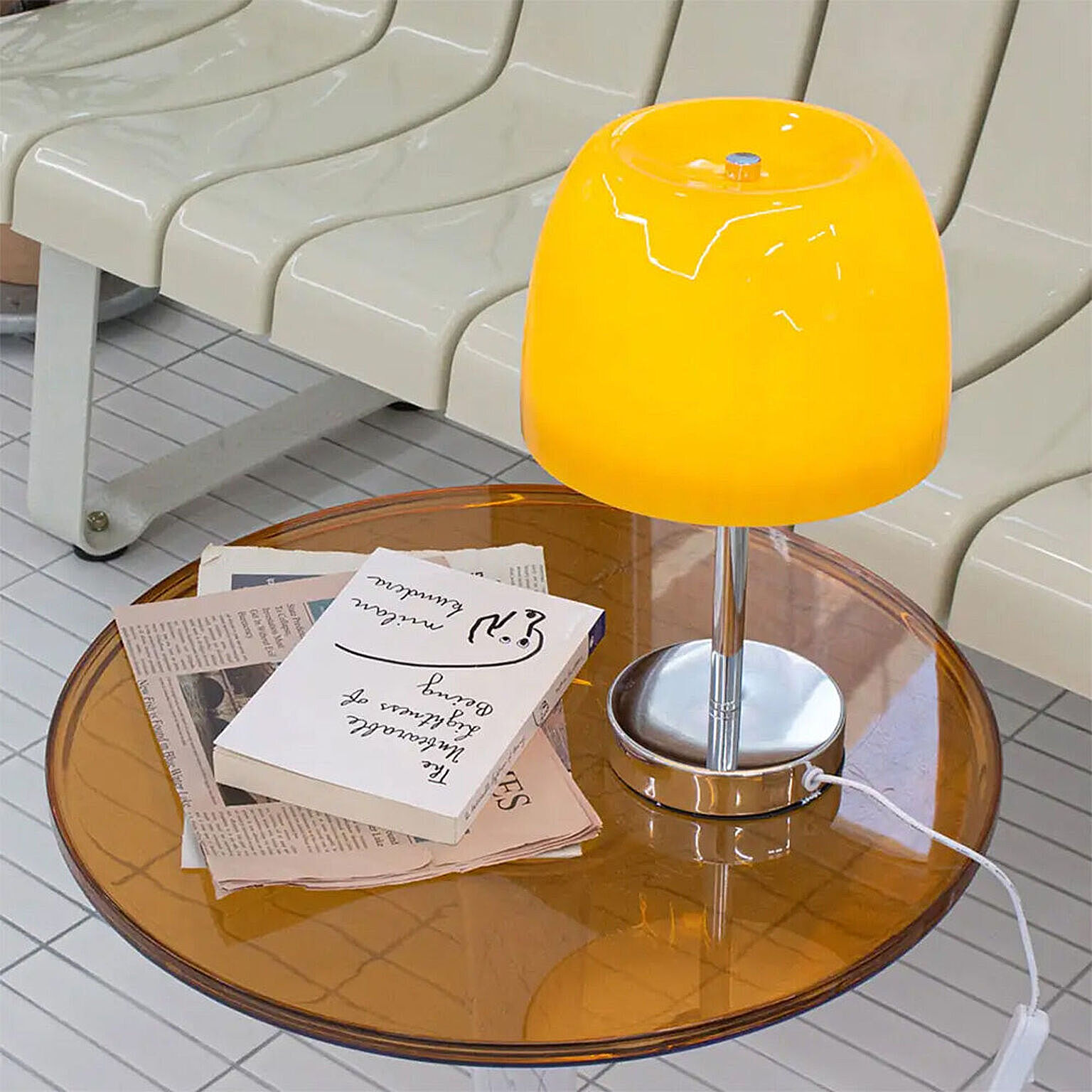 Bauhaus Japan Stand Table Lamp Yellow