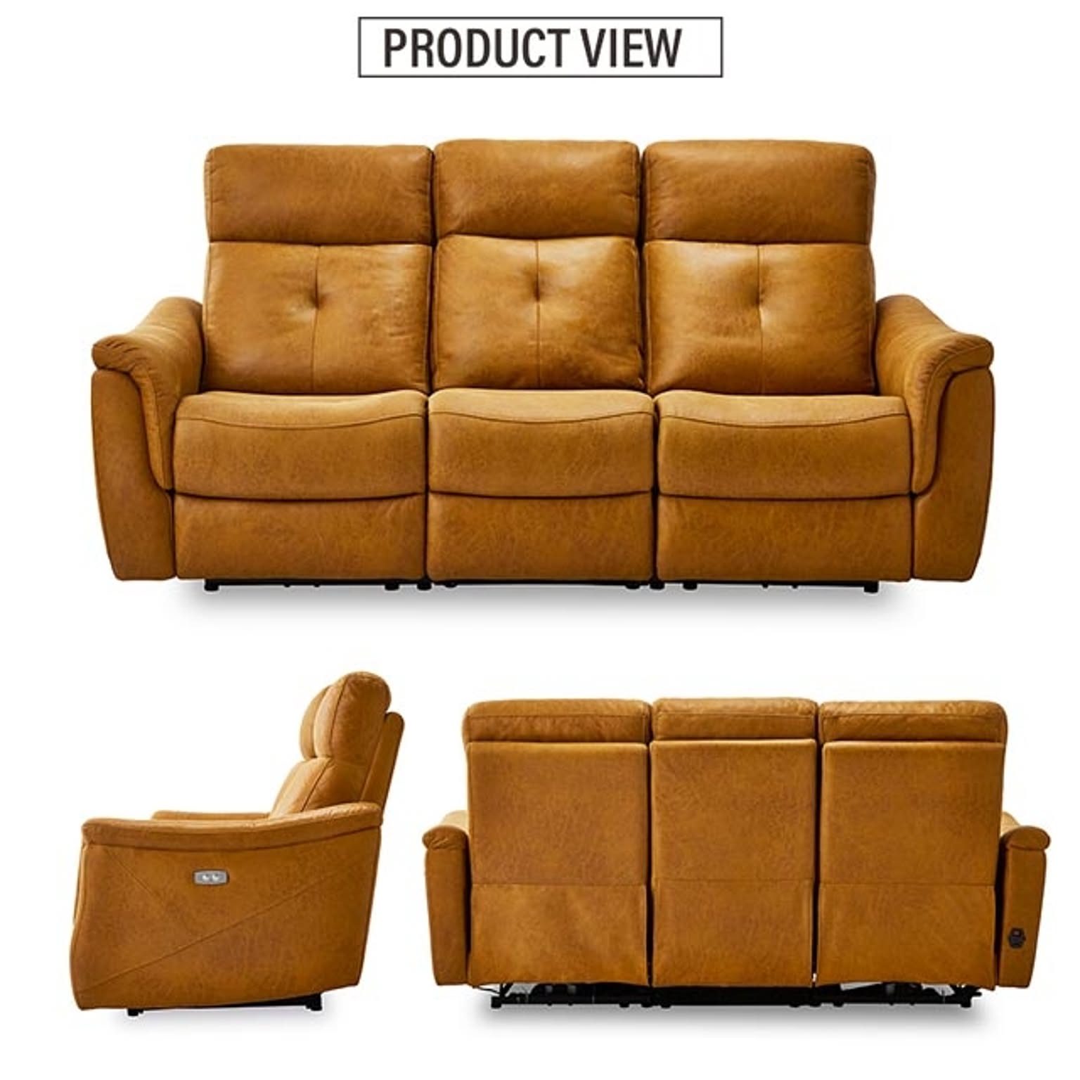 関家具 メロディ電動リクライニングソファ 3人掛け 幅190cm レザー