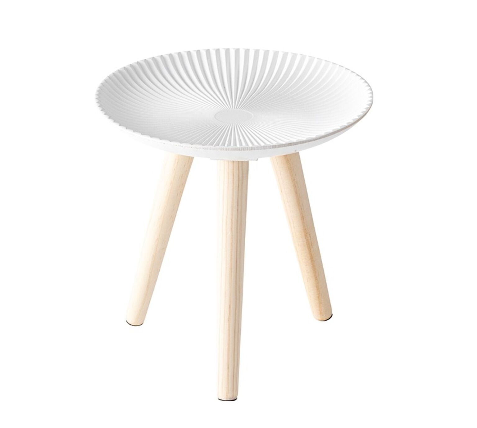 トレーテーブルS φ29.5×H29.5 ホワイト トレーテーブル サイドテーブル トレー 取り外し 小物置き円形 丸形 軽量 おしゃれ かわいい シンプル ナチュラル 脚付き ソファサイド 