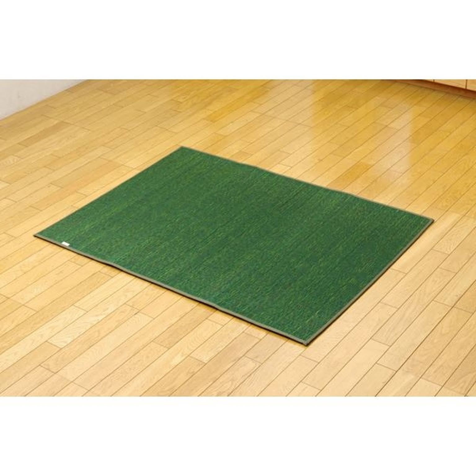 純国産 無地カラーい草ラグカーペット 『Fプラード』 ダークグリーン 95×130cm