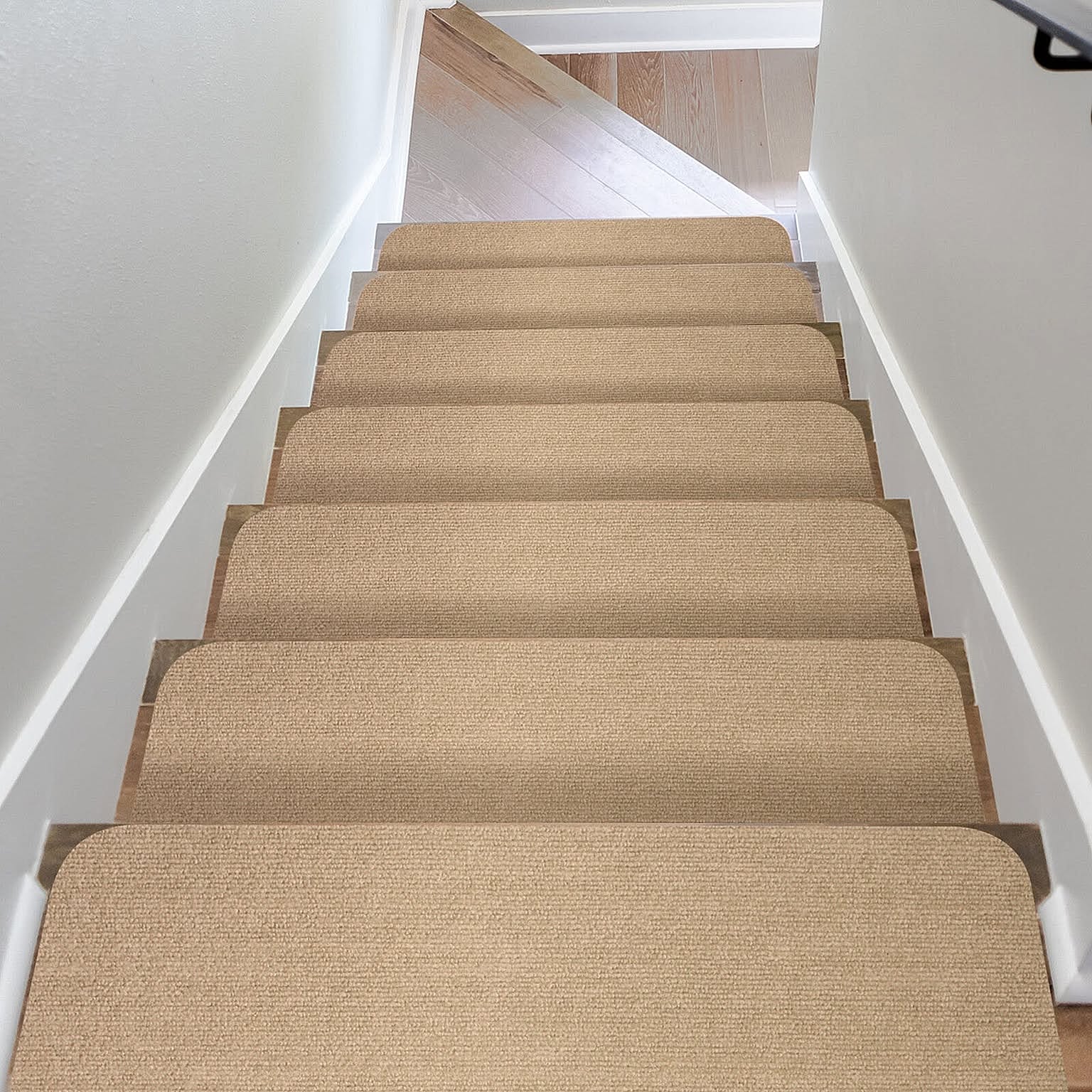 階段マット コード柄階段マット 約70×20cm 15枚セット (Y) 滑り止め ステップマット 幅広 ワイド 大判 階段敷き 洗える 日本製 吸着 ペット シニア 転倒防止 引っ越し 新生活