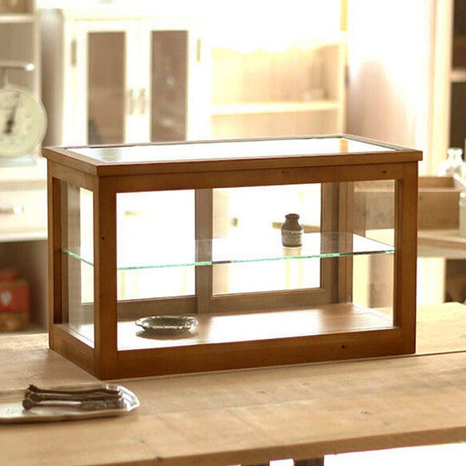 ガラスケース アンティーク ショーケース コレクションケース カウンター ディスプレイ棚 日本製 BREAブレア
