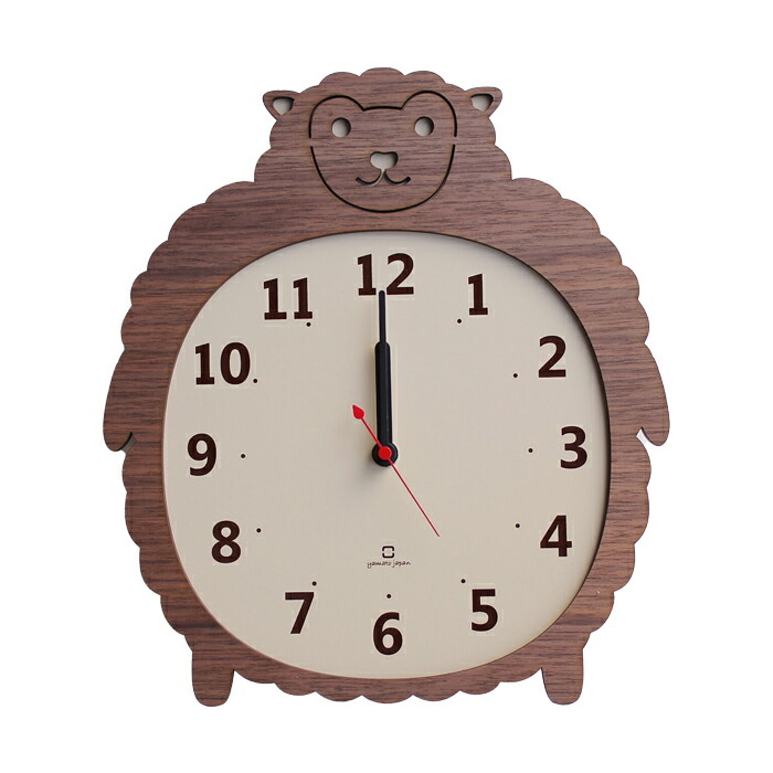 時計 壁掛け おしゃれ 掛け時計 北欧 かわいい クマ ゴリラ ヒツジ Clock Zoo 木製 日本製 キッズ ヤマト工芸
