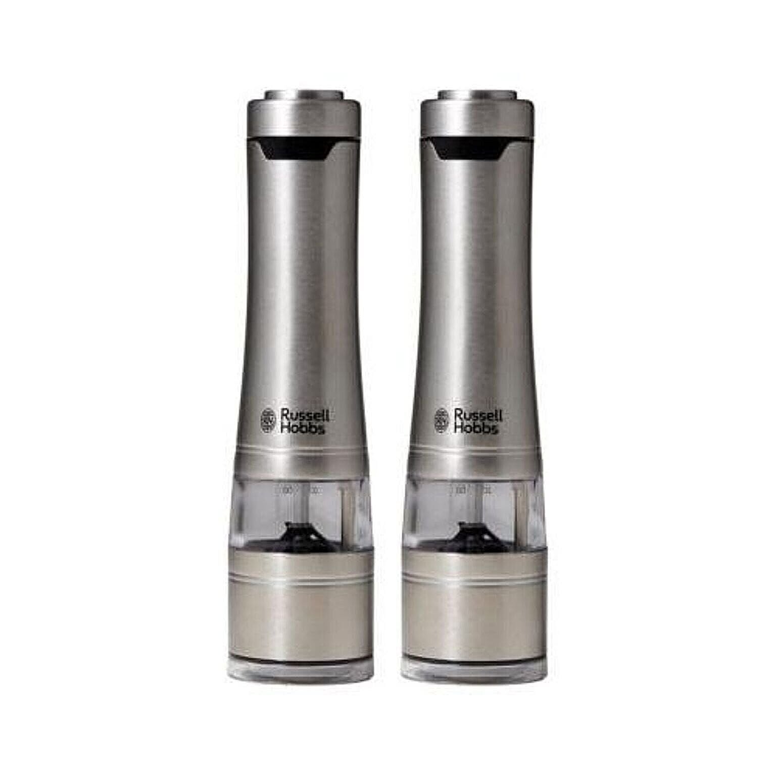 Salt & Pepper Mill 電動ミル ソルト＆ペッパー(2本セット) 7922JP ペッパーミル/ソルトミル/グラインダー/粉砕機/胡椒ひき/セラミック刃/LEDライト付