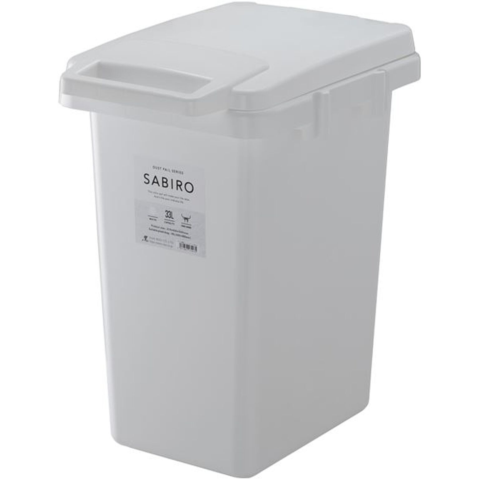 ゴミ箱 ダストボックス 幅31.9cm 約33L ホワイト ふた付き 日本製 RISU リス サビロ 連結ワンハンドペール33J キッチン 店舗