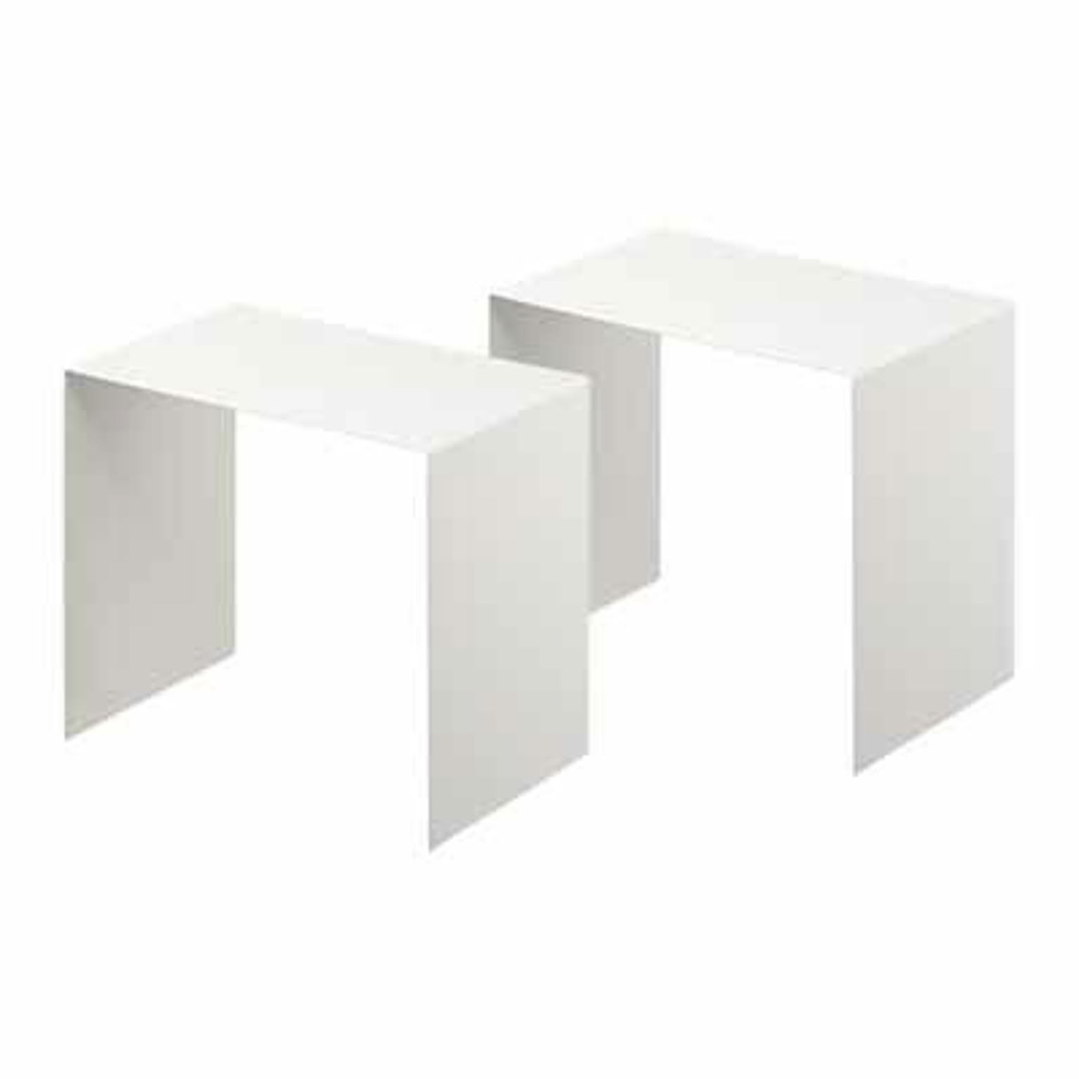 tower タワー(山崎実業) 収納ボックス上ラック (2個組) STORAGE BOX UPPER RACK コの字型ラック シンク下収納 収納スペース活用 収納スペース増設 洗面下収納 本棚収納