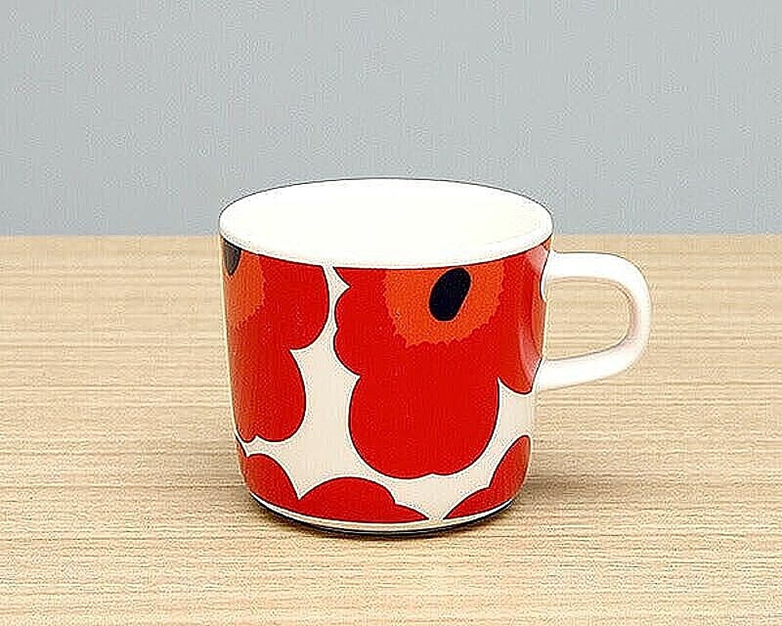 マリメッコ ウニッコ コーヒーカップ 200ml レッド marimekko UNIKKO