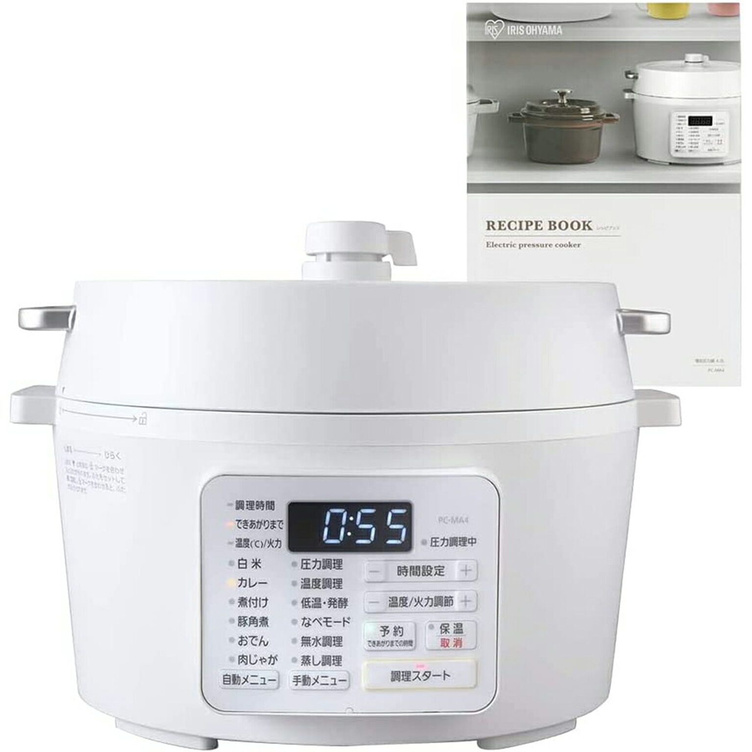 電気圧力鍋 4.0L アイリスオーヤマ IRIS PC-MA4-W ホワイト 調理器具 アイリスオーヤマ鍋