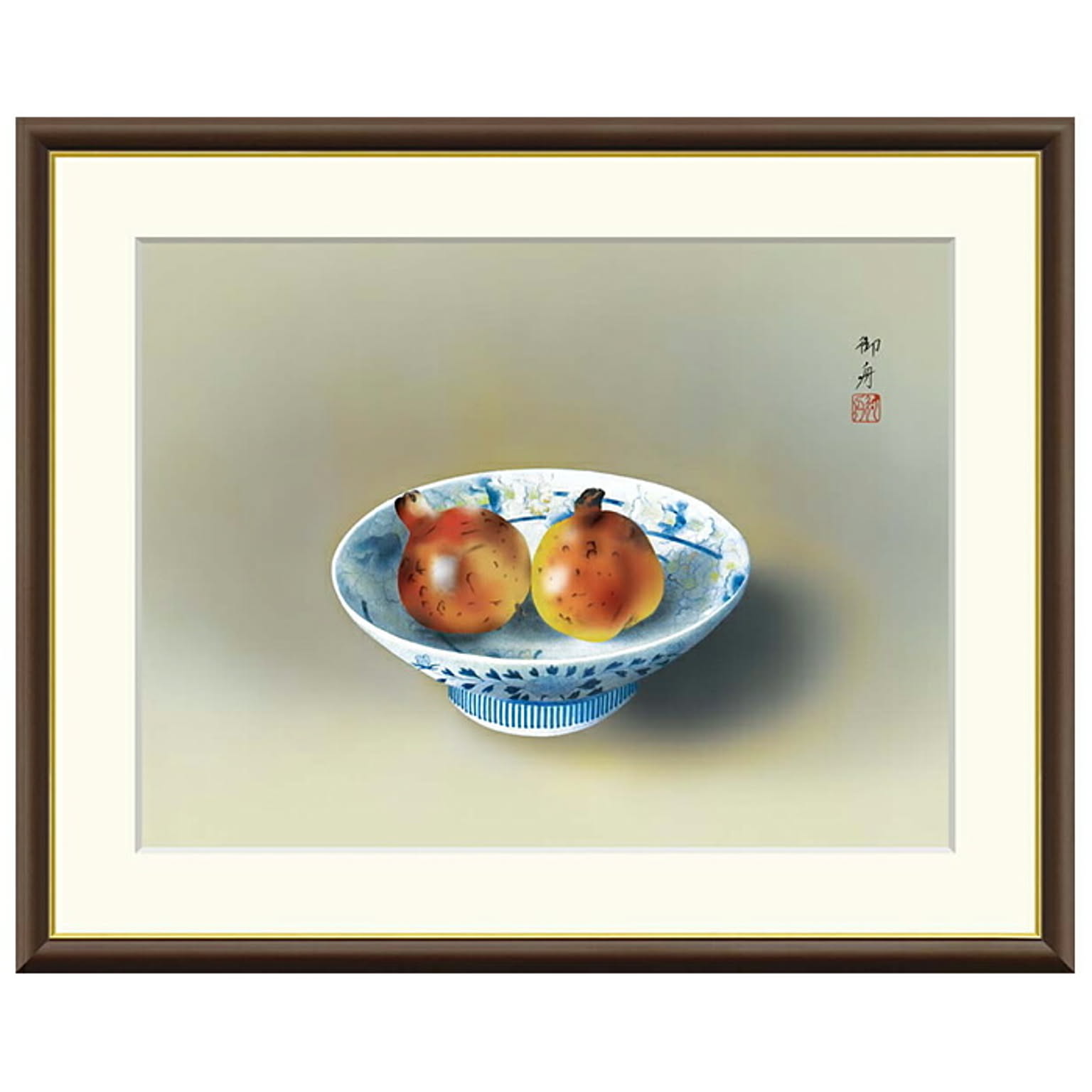 額絵 鍋島の皿に柘榴 速水御舟 52x42cm 三幸 - 通販 | 家具と