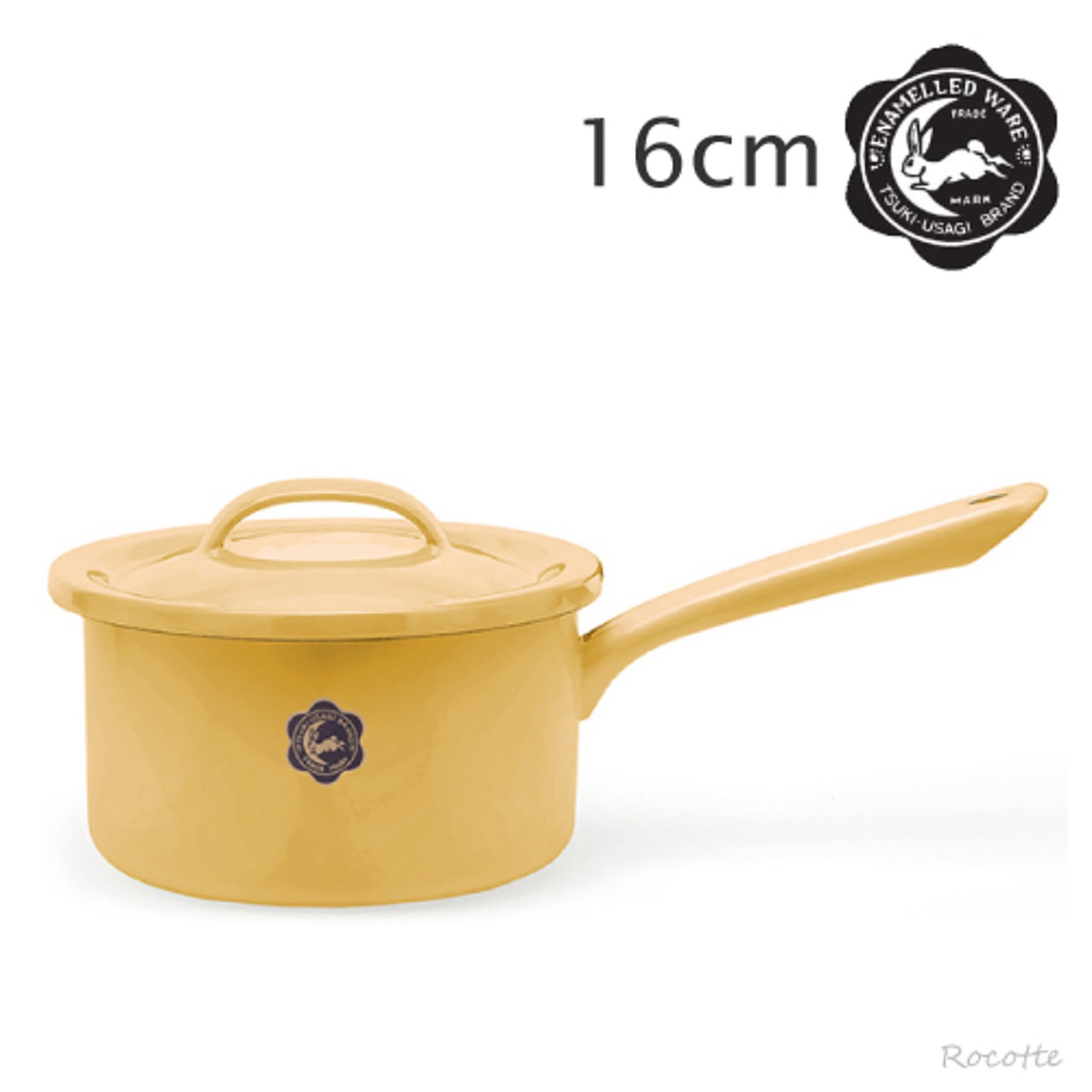 月兎印 ソースパン 片手鍋 16cm ホーロー 日本製 野田琺瑯