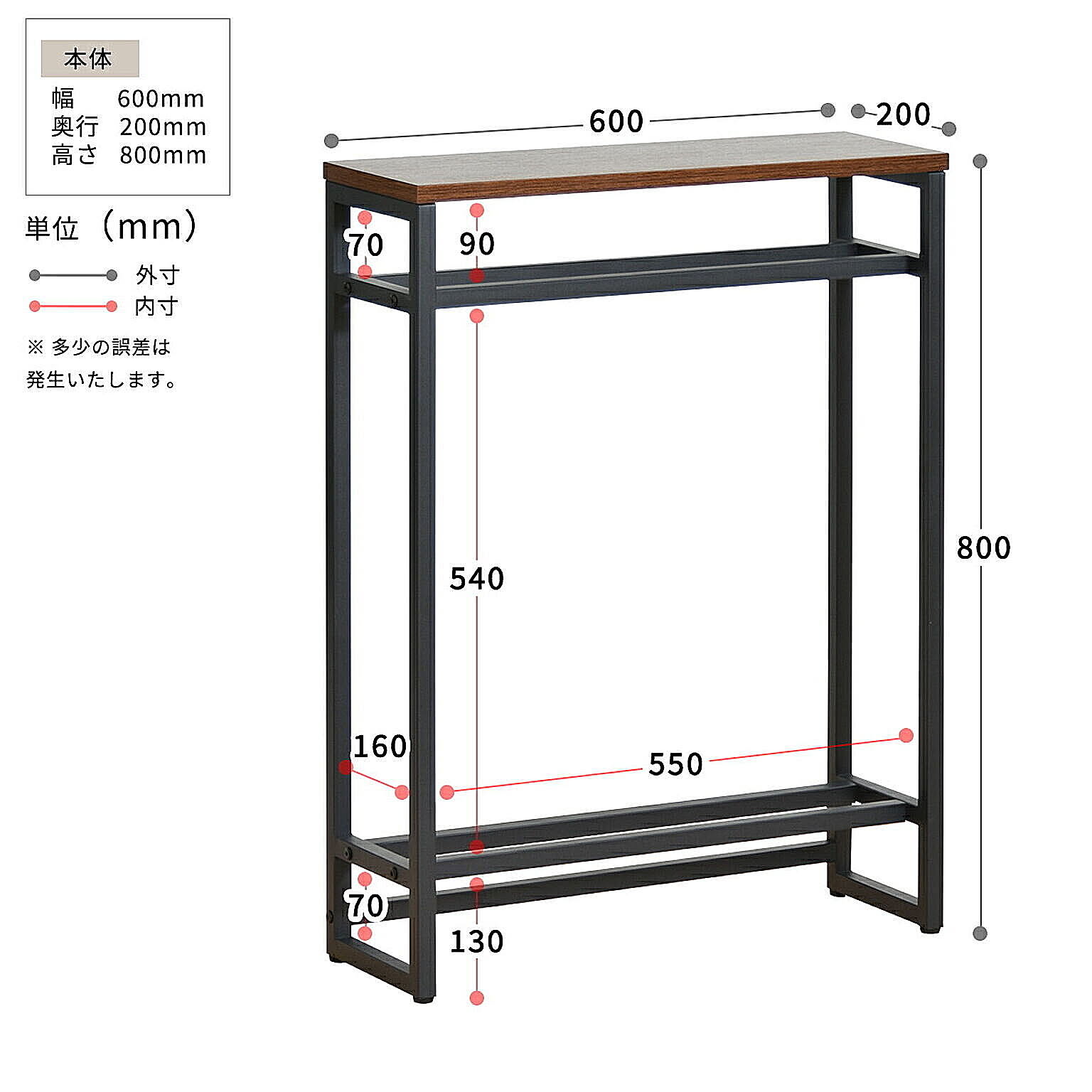 コンソールテーブル