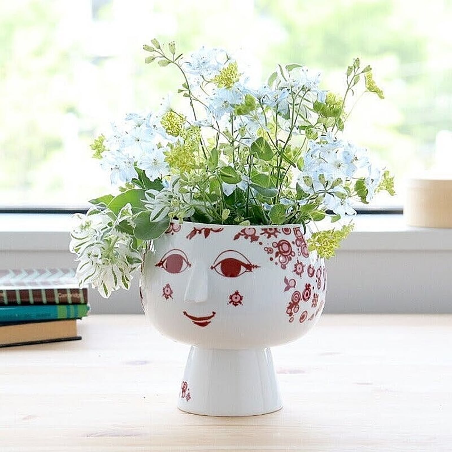 ビヨン・ヴィンブラッド ジュリアン フラワーポット 14cm レッド BJORN WIINBLAD Juliane
