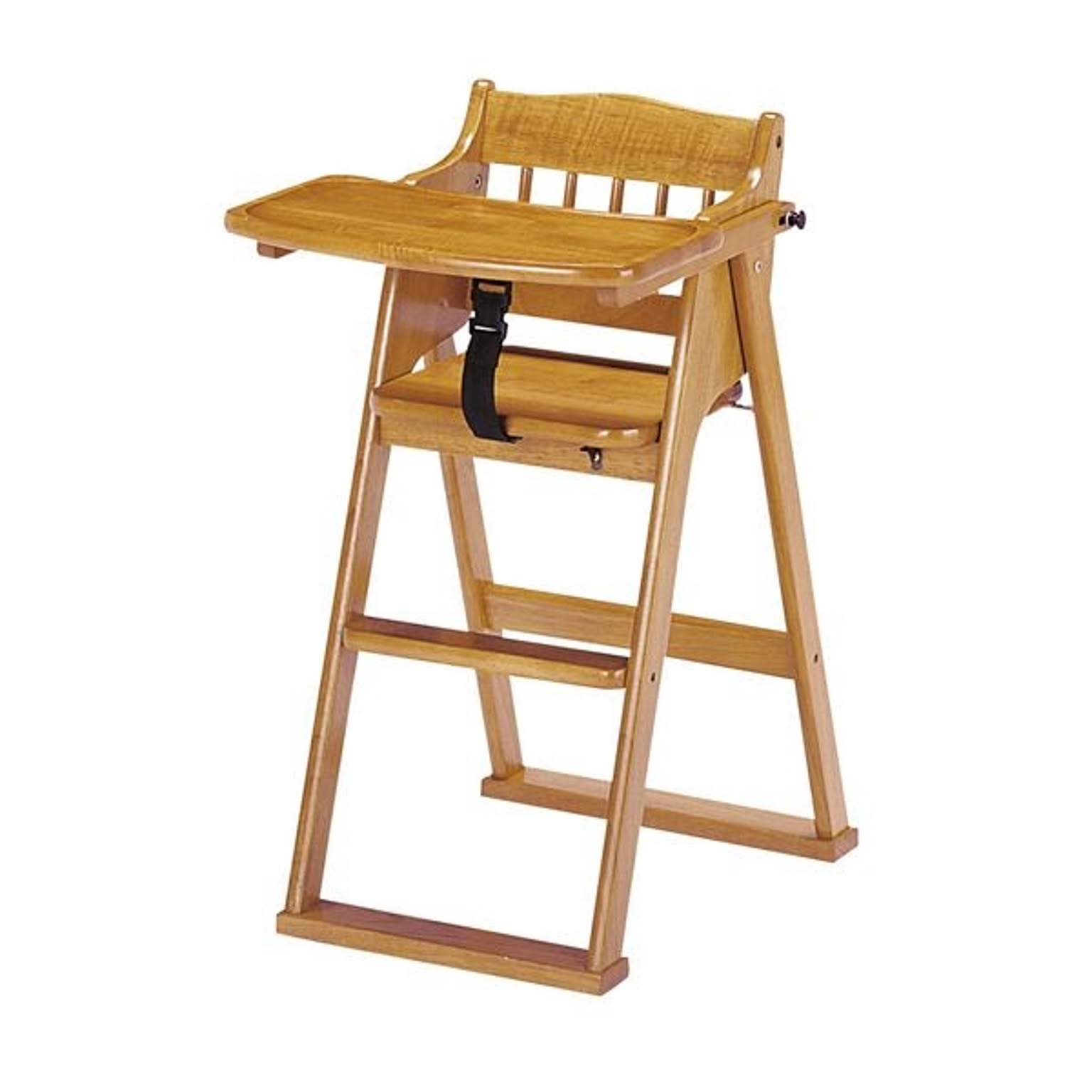 木製 チャイルドチェア/子供椅子 【ブラウン 幅480mm】 対象年齢：6ヶ月〜5才頃 折りたたみ式 可動式テーブル 完成品【代引不可】