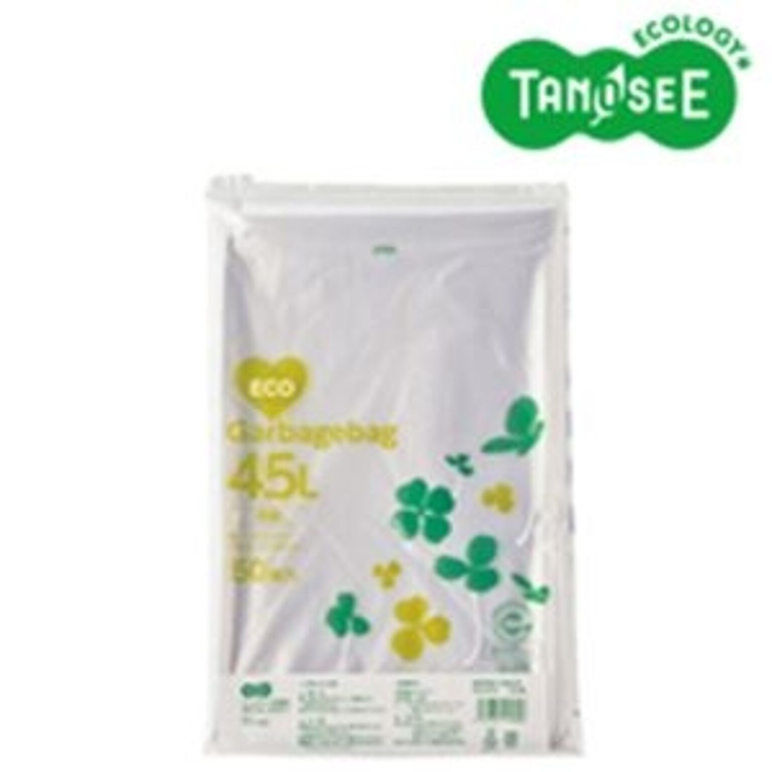 （まとめ）TANOSEE ポリエチレン収集袋 透明 45L 50枚入×15パック