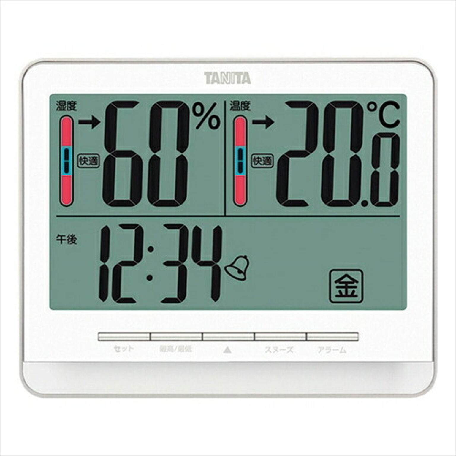 タニタ　デジタル温湿度計　ホワイト K20611315