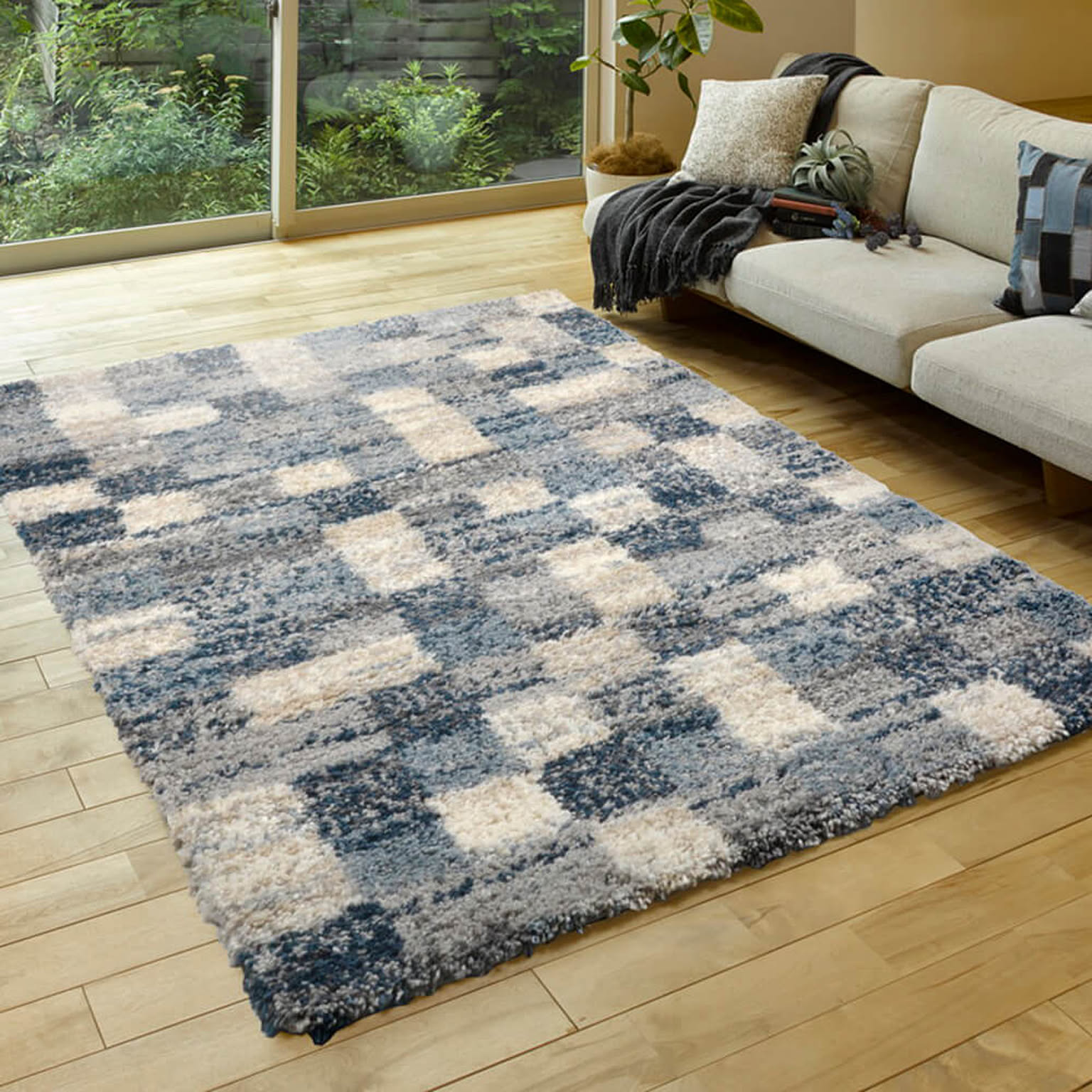 Qum（キューム） モロッコ風ウィルトン織ラグマット 200cm×250cm m12253