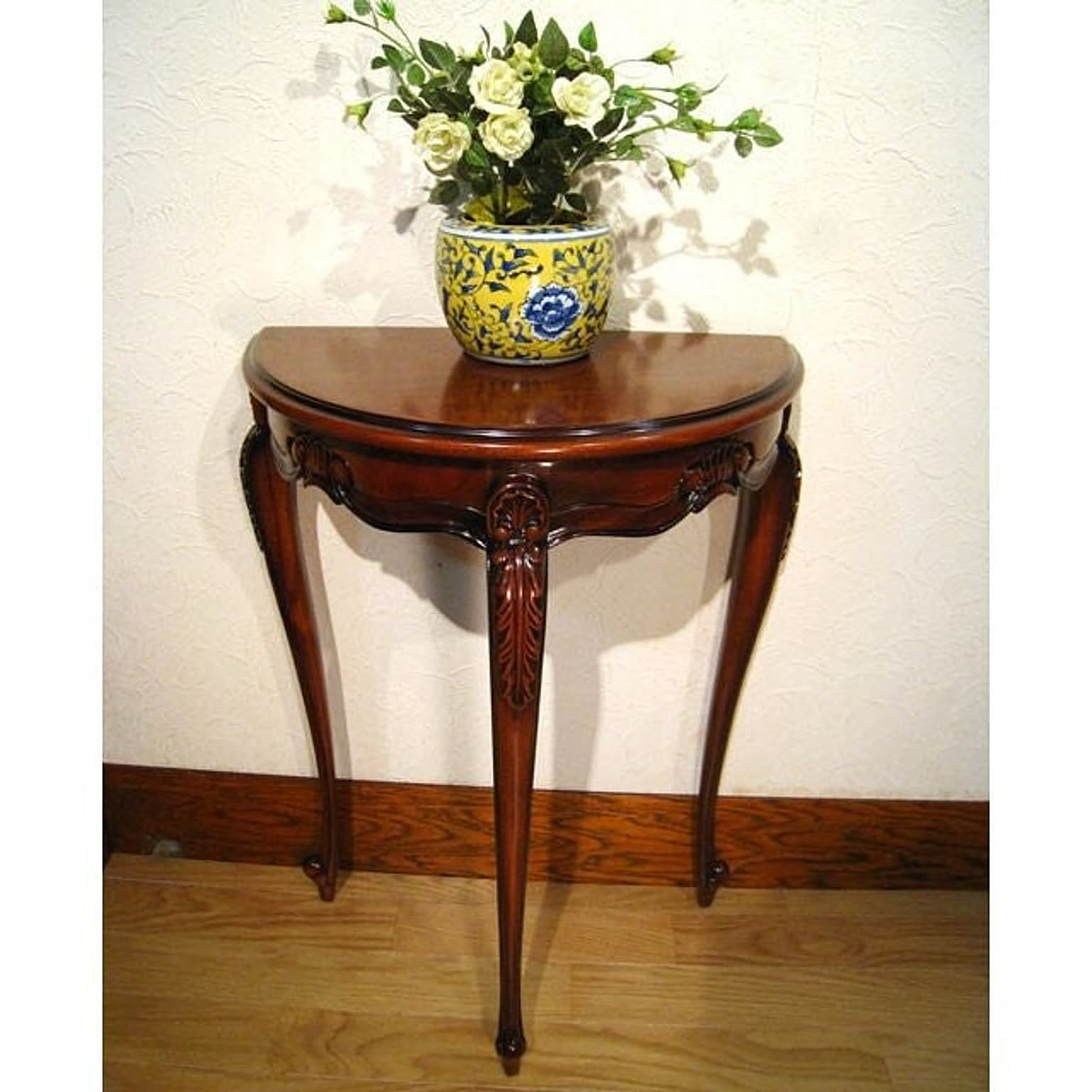 マホガニー材　コンソールマホガニーS　コンソールテーブル　サイドテーブル　花台　電話台　ファックス台　