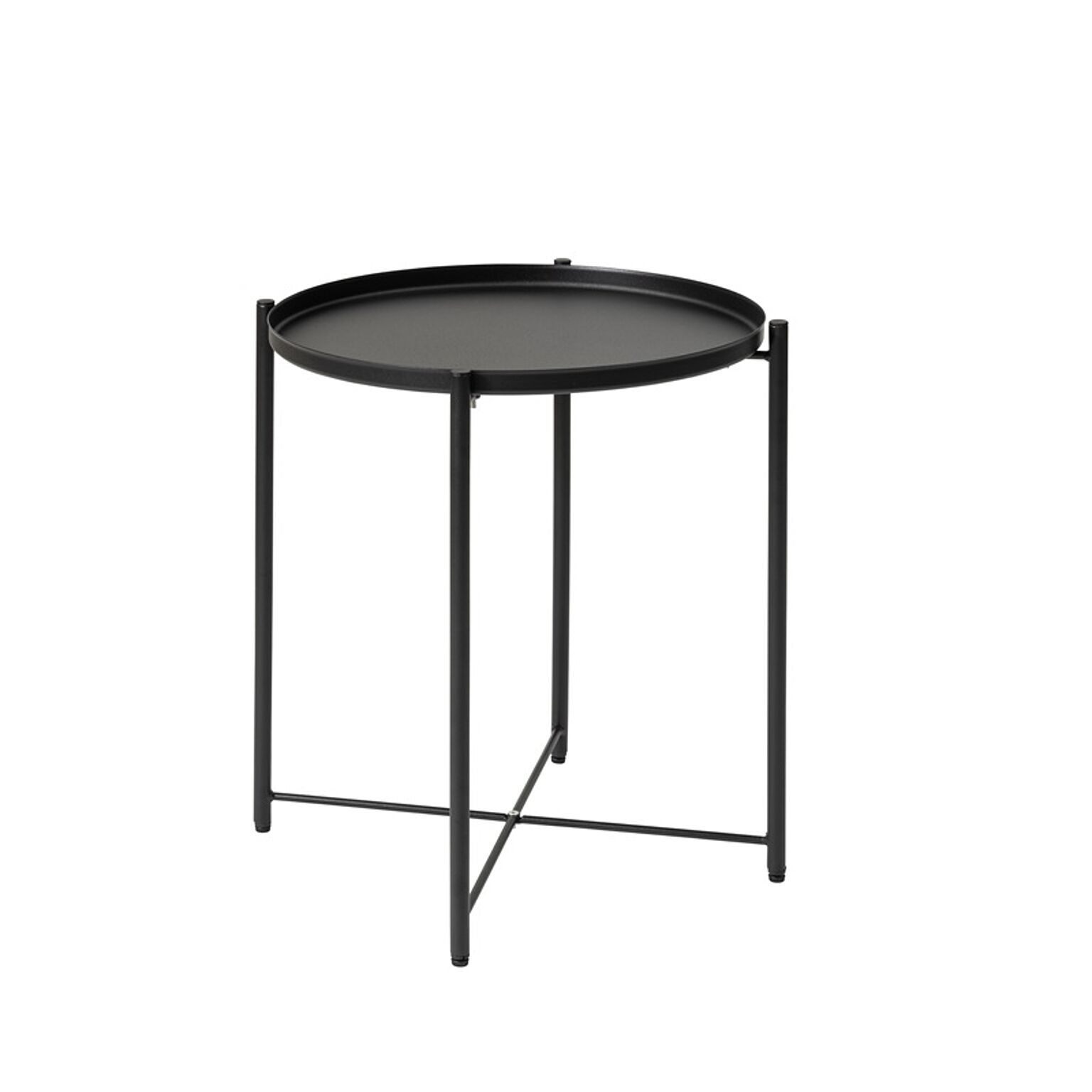トレーテーブル W48×D48×H52 ブラック トレーテーブル トレイテーブル サイドテーブル ミニテーブル 取り外し可能 お盆 おしゃれ モダン シンプル 北欧 シャープ モノトーン ホワイト 