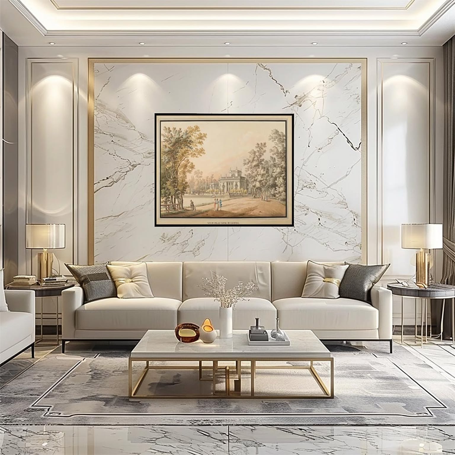 EFPI 世界の古い絵画 レトロポスター デジタルリマスター?azienki Park