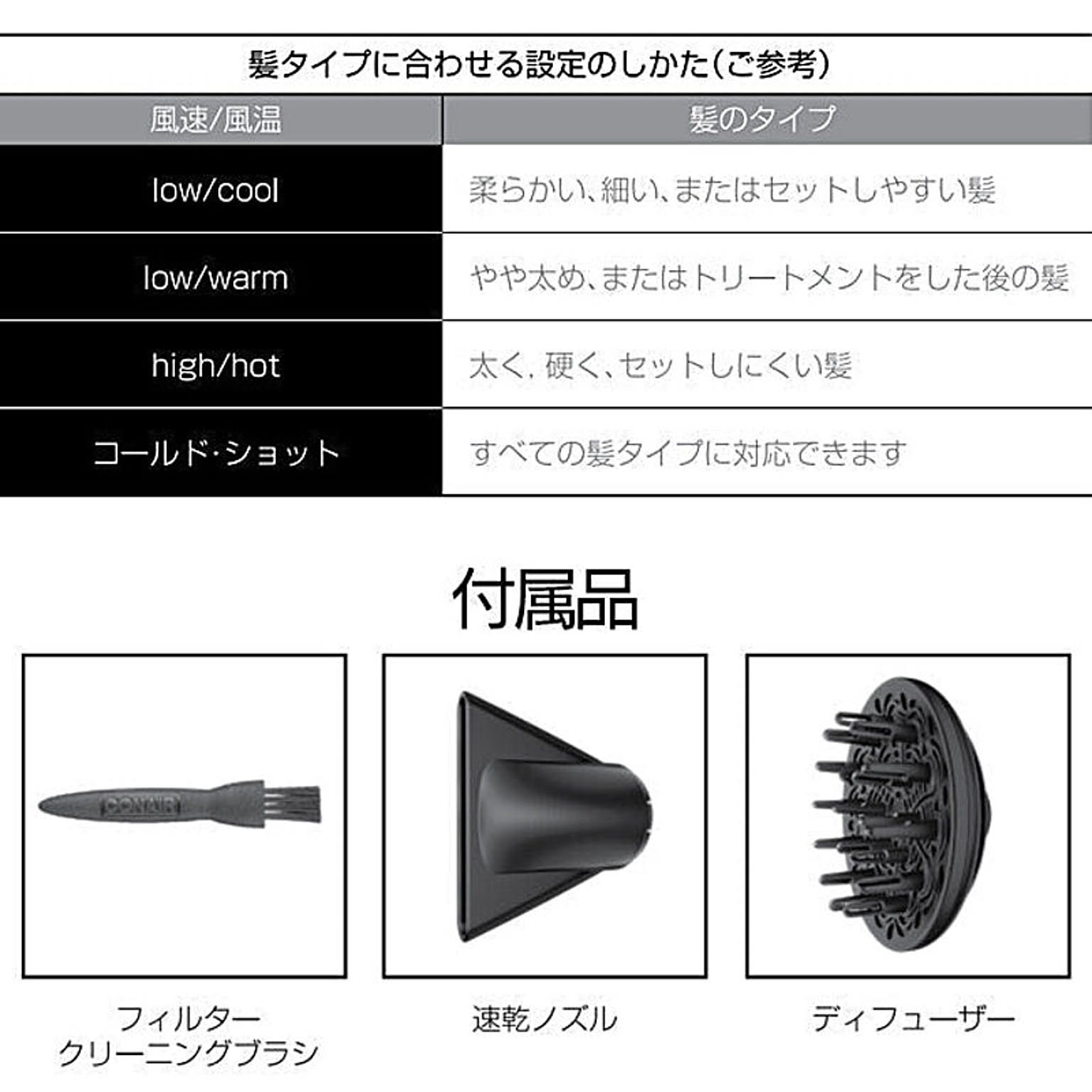 ヘアドライヤー