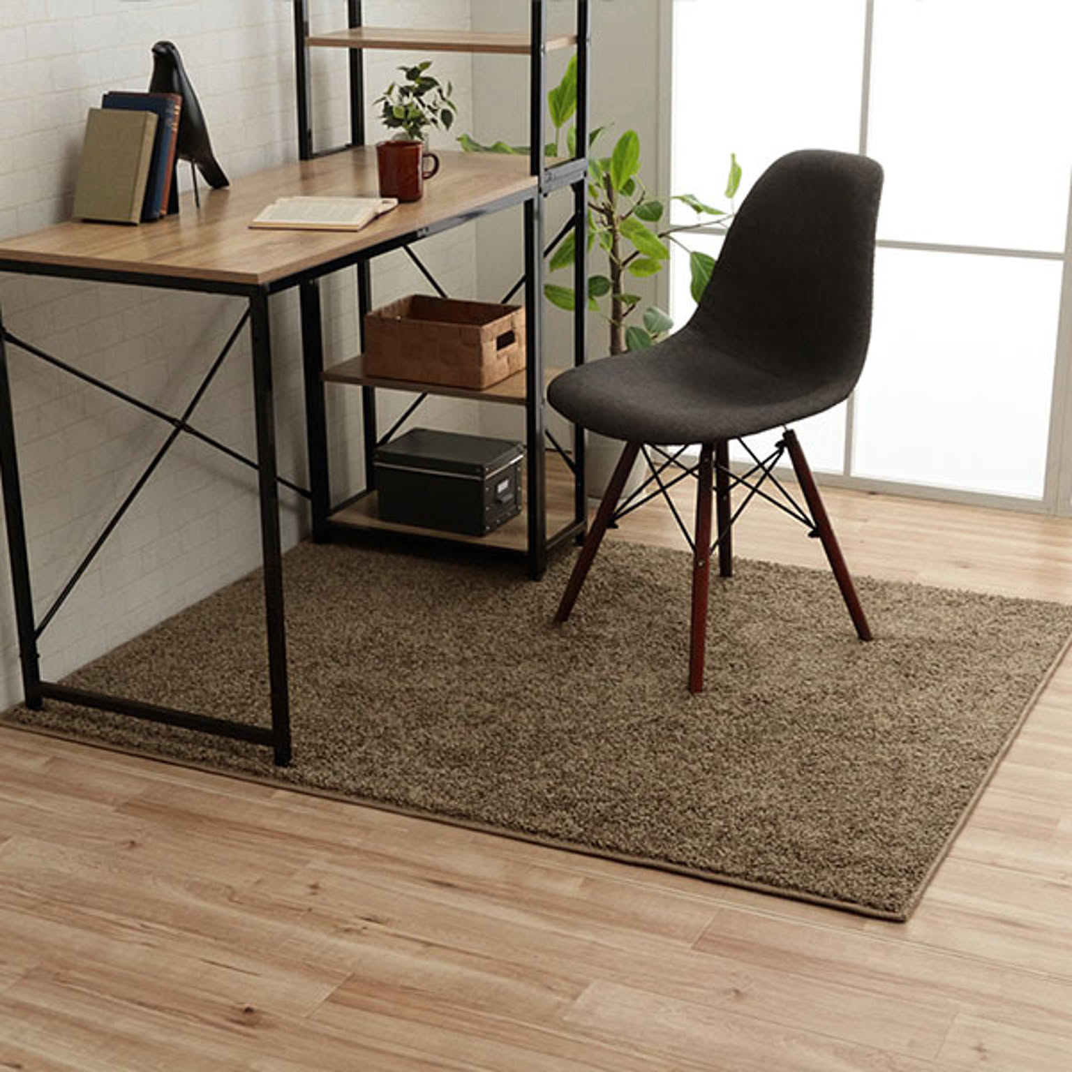 サンティエ デスクカーペット PBL 120×150cm ペールブルー イケヒコ / 4731800 イケヒコ・コーポレーション