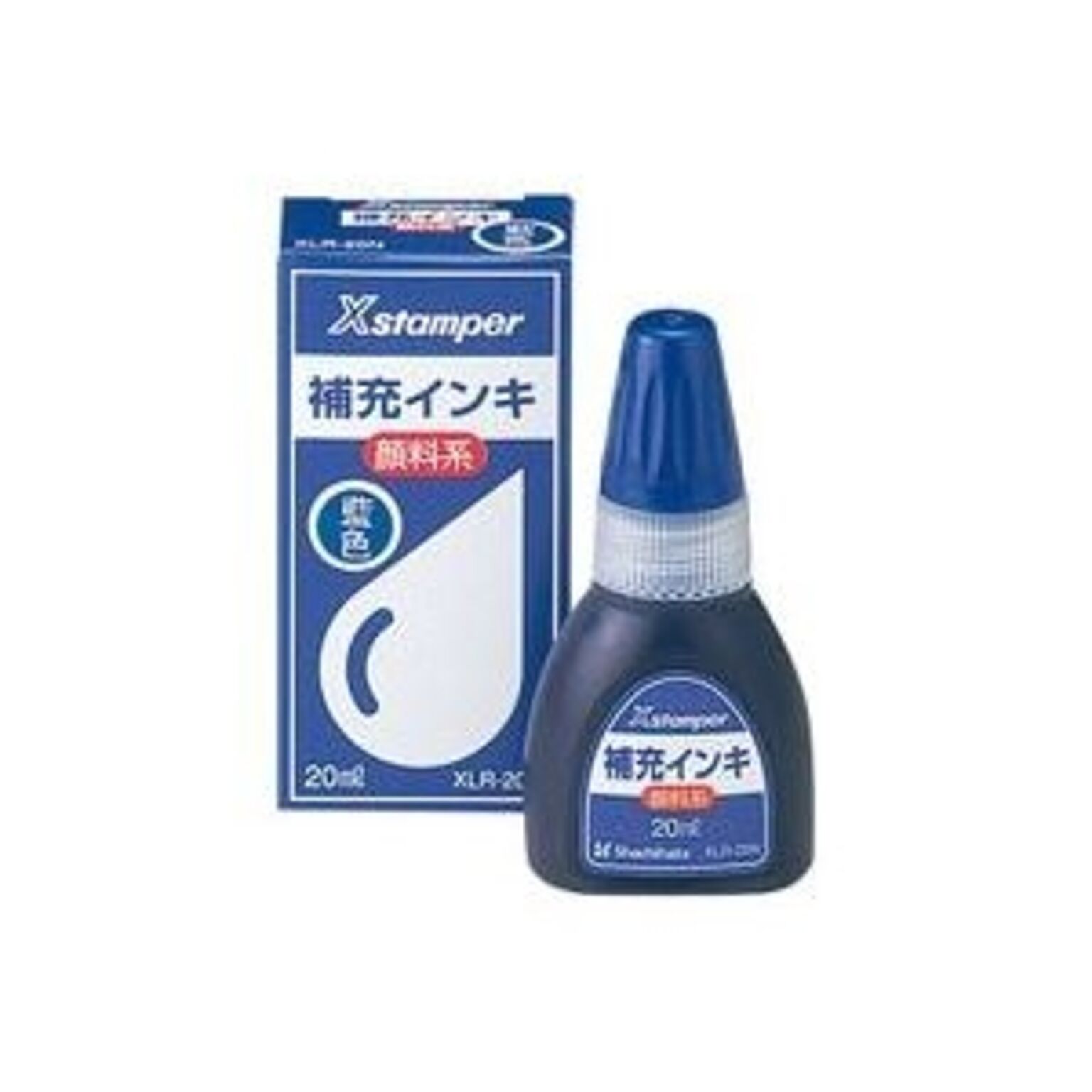 (業務用100セット) シヤチハタ Xスタンパー用補充インキ 【顔料系/20mL】 ボトルタイプ XLR-20N藍