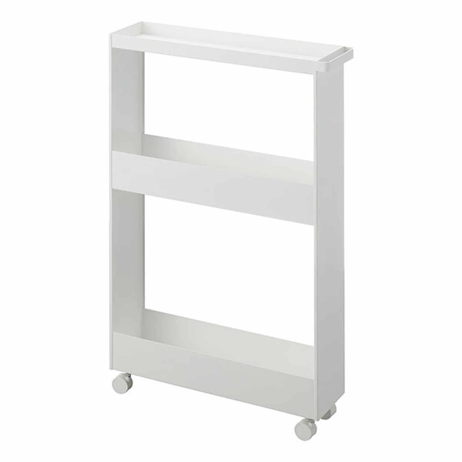 tower タワー(山崎実業) キャスター付きスリムワゴン 3段 Three-Tier Rolling Storage Cart 収納棚 隙間収納 キッチン 洗面 脱衣所 サニタリー ストック