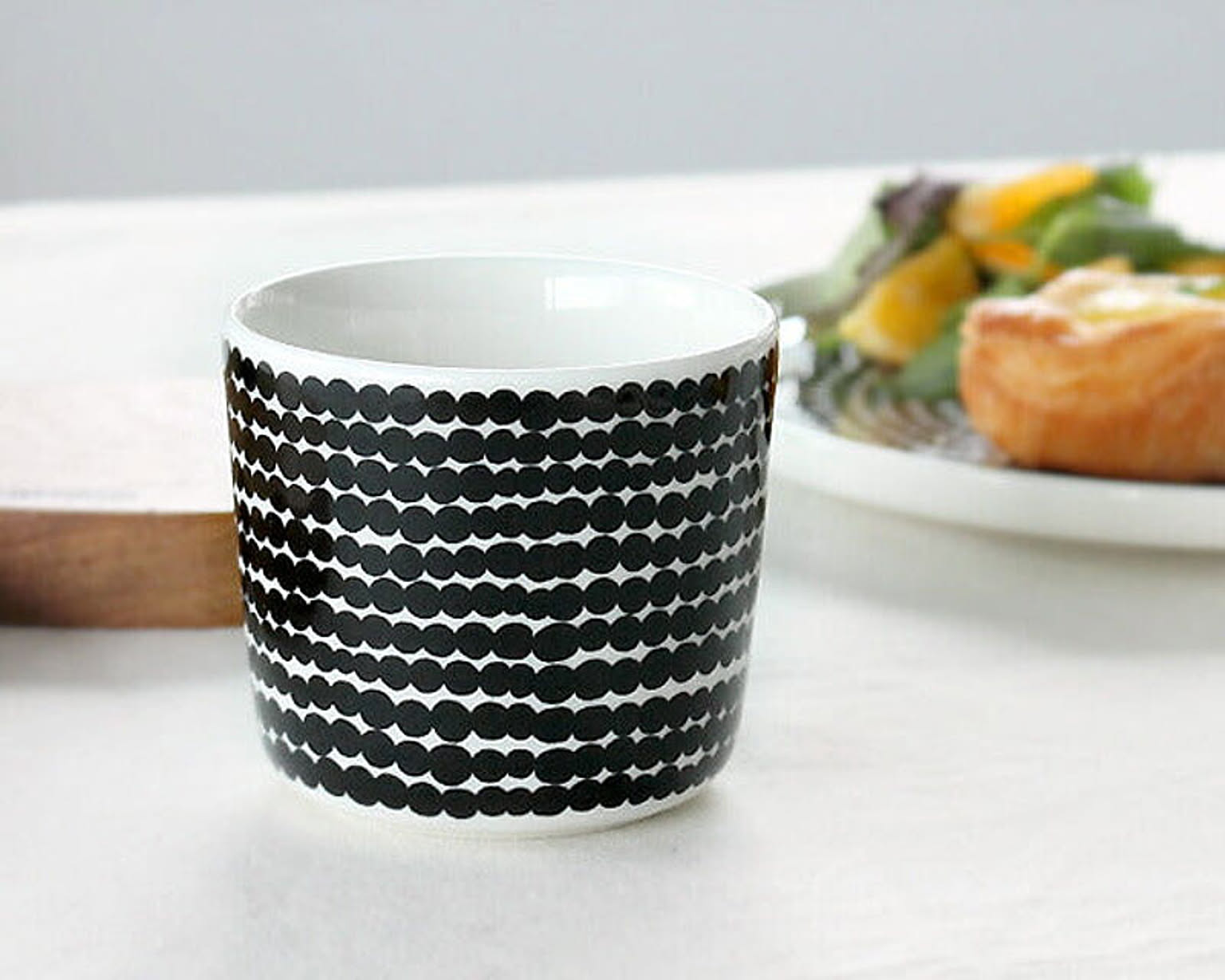 マリメッコ シイルトラプータルハ ラテマグ 200ml ホワイト/ブラック marimekko SIIRTOLAPUUTARHA