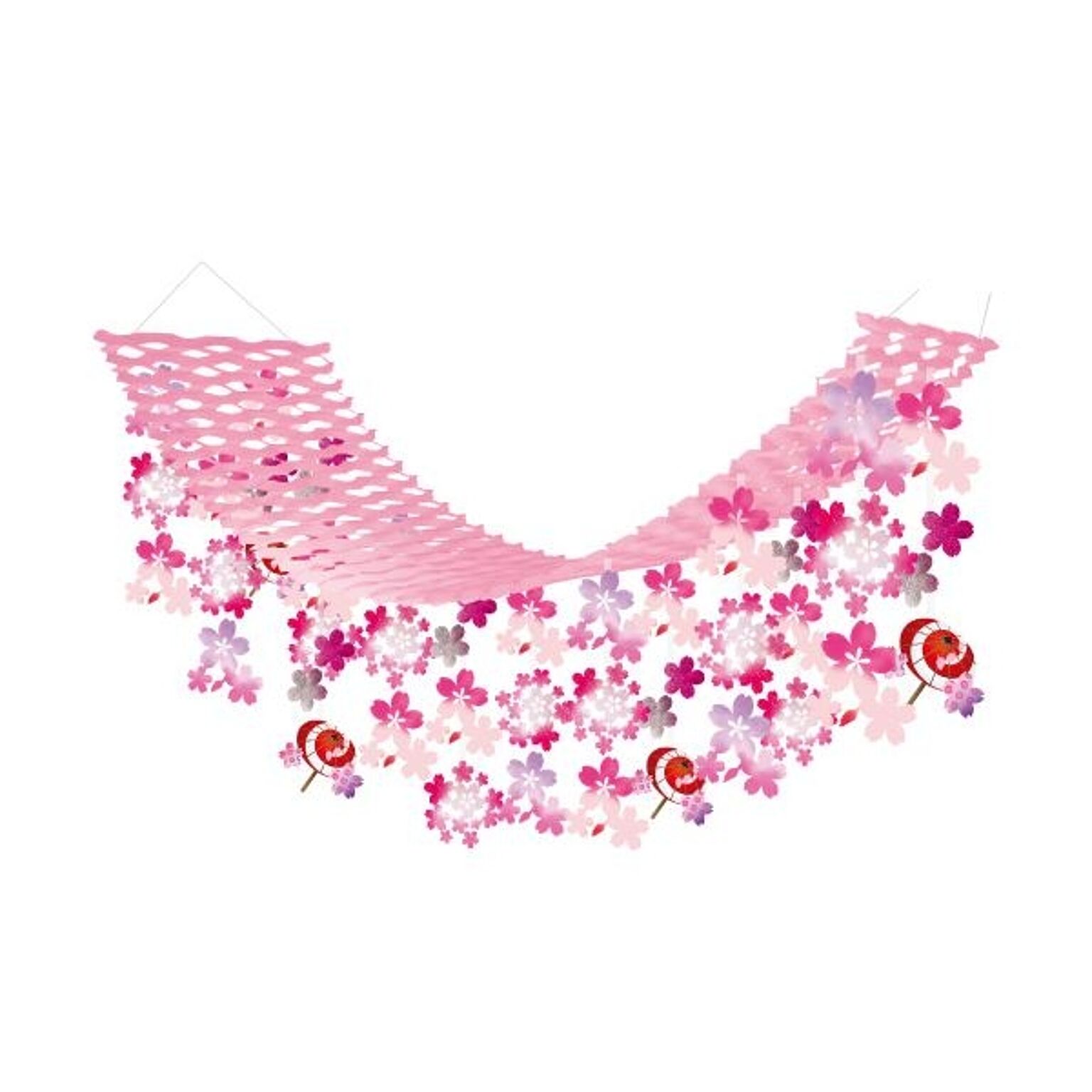 （まとめ） 番傘桜プリーツハンガー 【×2セット】