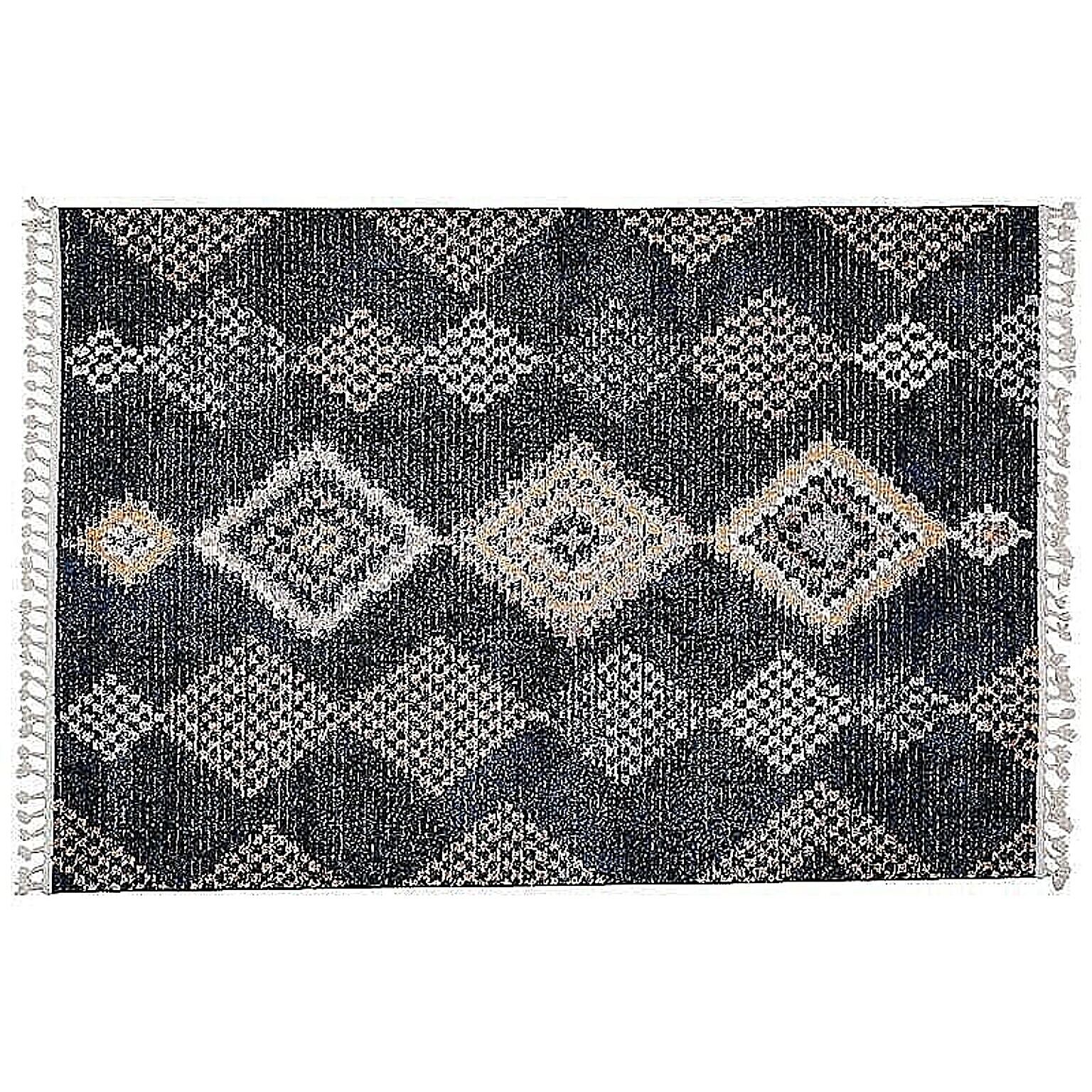 萩原 MOROCCO ウィルトン織りラグ ネイビー 約160×230cm