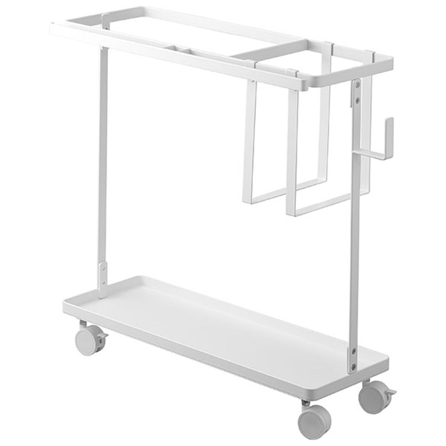 tower タワー (山崎実業) キャスター付きフィットネスグッズ収納ラック　Rolling Fitness Equipment Rack リビング ヨガマット 筋膜ローラー 腹筋ローラー ダイエット