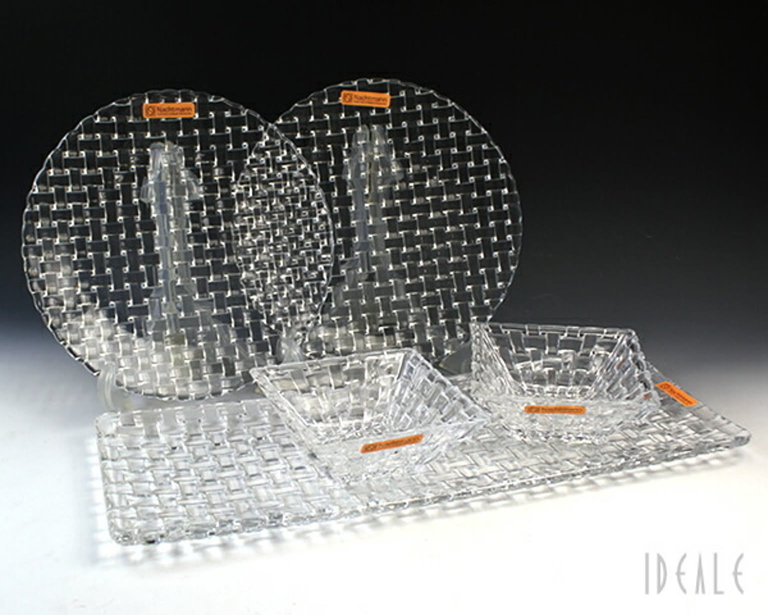 ナハトマン ボサノバ 5点セット (スクエアボウル ペア、プレート23cmペア、レクタンプレート）