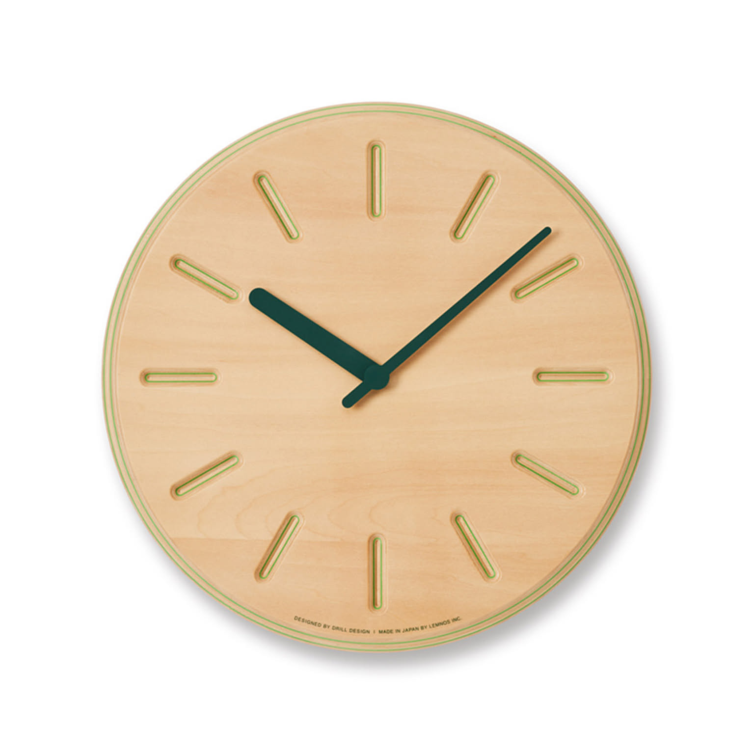 掛け時計 壁掛け時計 おしゃれ 北欧 Paper-Wood CLOCK line ペーパーウッドクロック 29cm DRL19-06 木製 時計 モダン シンプル かわいい リビング ダイニング 書斎