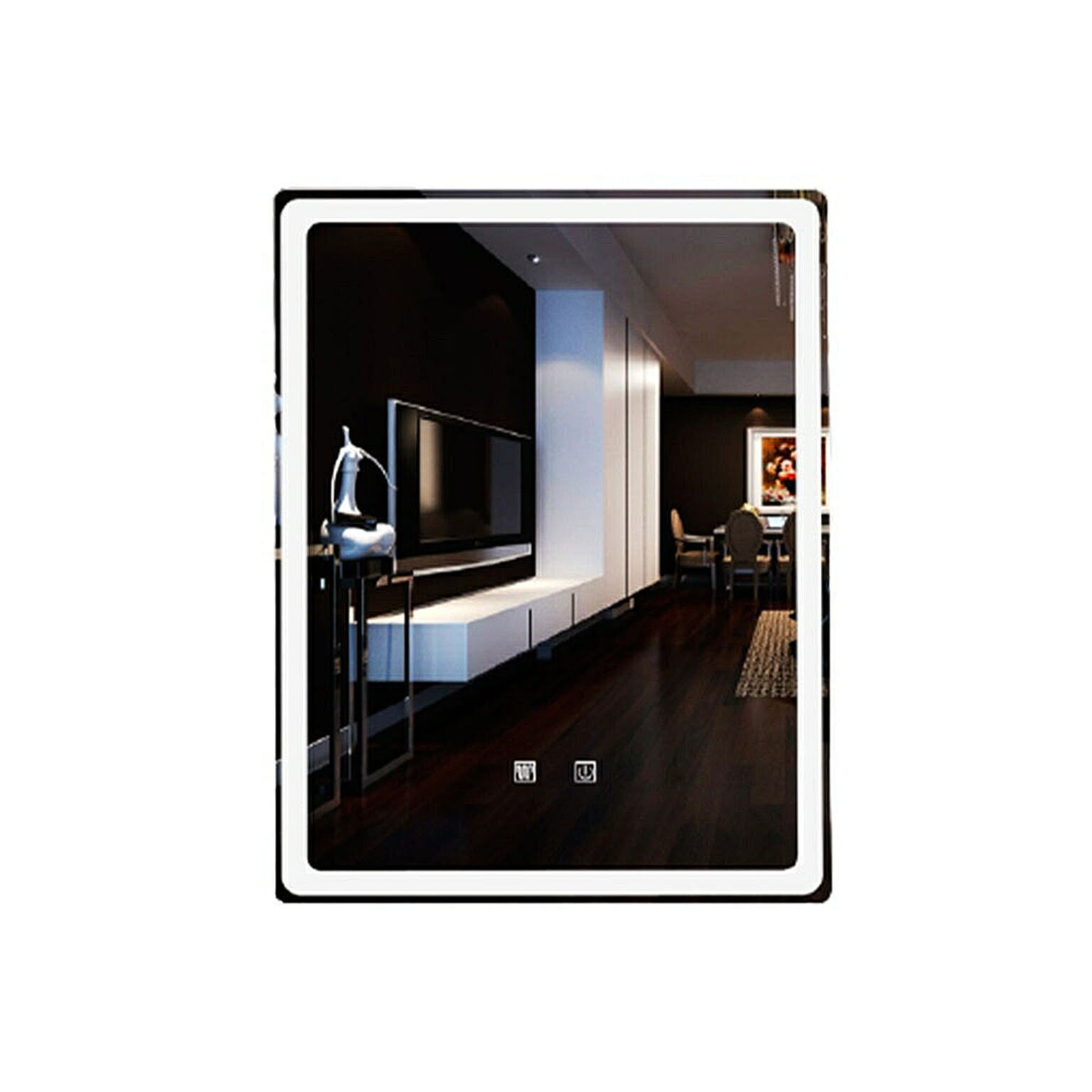 ミラー LED 四角形 ふちLED 高級 ホテル 80×60cm 縁 鏡 ライト ミラー LED 四角形 ふちLED 高級 ホテル 80×60cm 縁 鏡 ライト