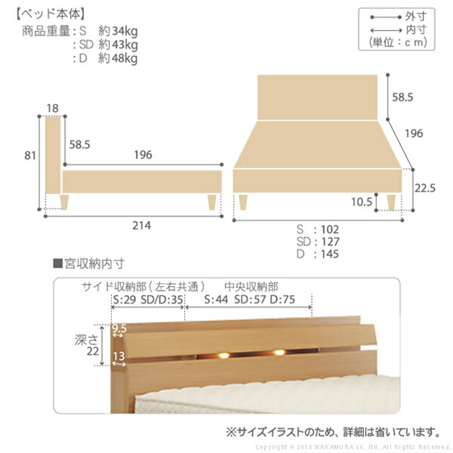 収納付きベッド