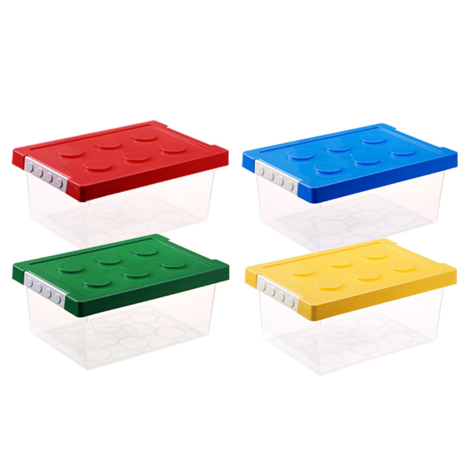ブロック おもちゃ 収納 ボックス M ×4個セット 霜山