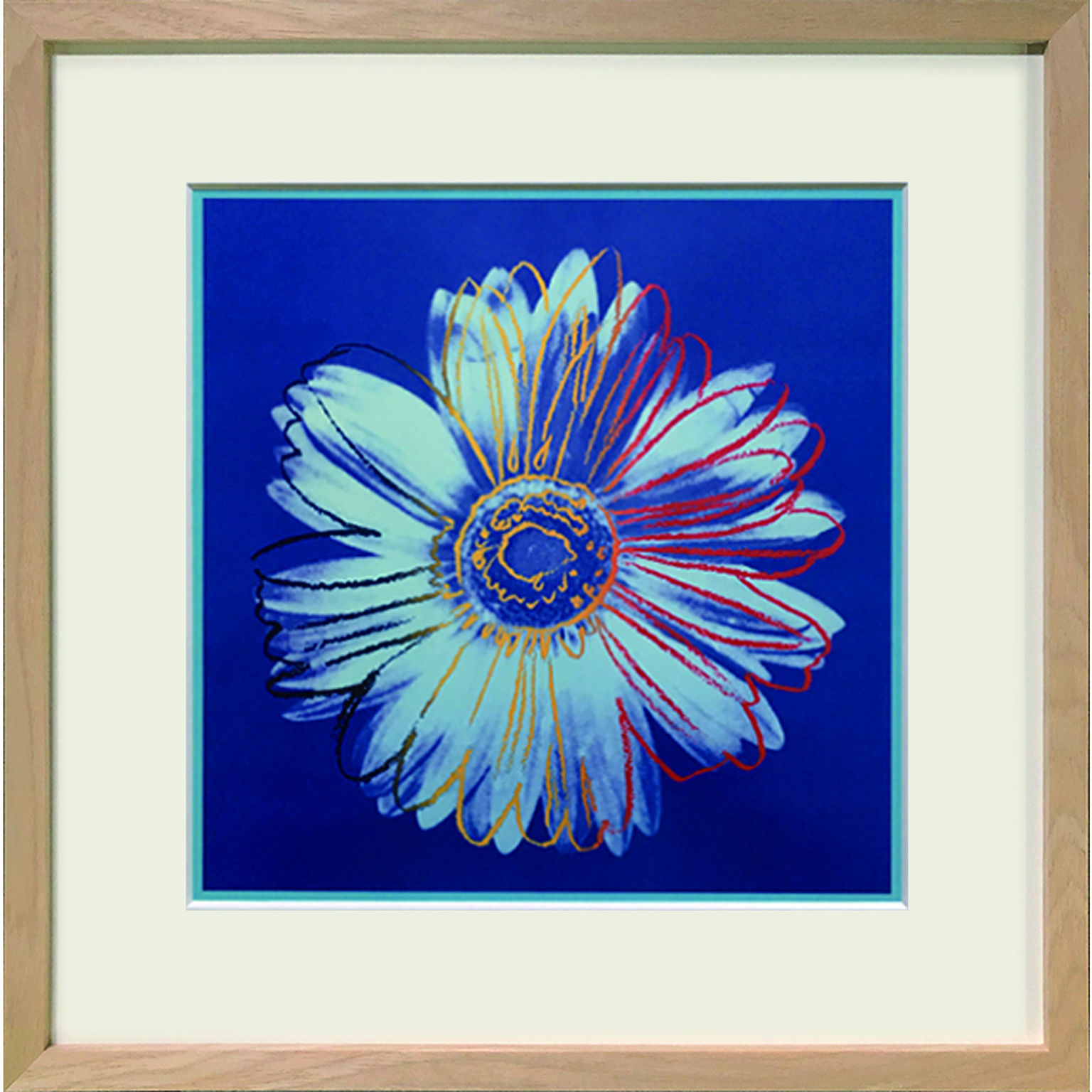 【bicosya/美工社】Andy Warhol / アンディ・ウォーホル アートフレーム  Daisy, c.1982(blue on blue)