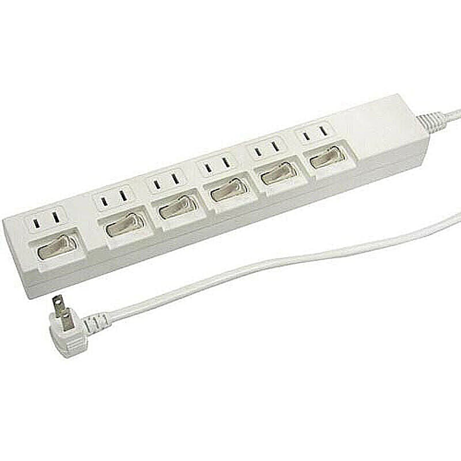 YAZAWA 個別スイッチ付節電タップ Y02662WH 管理No. 4966307280056