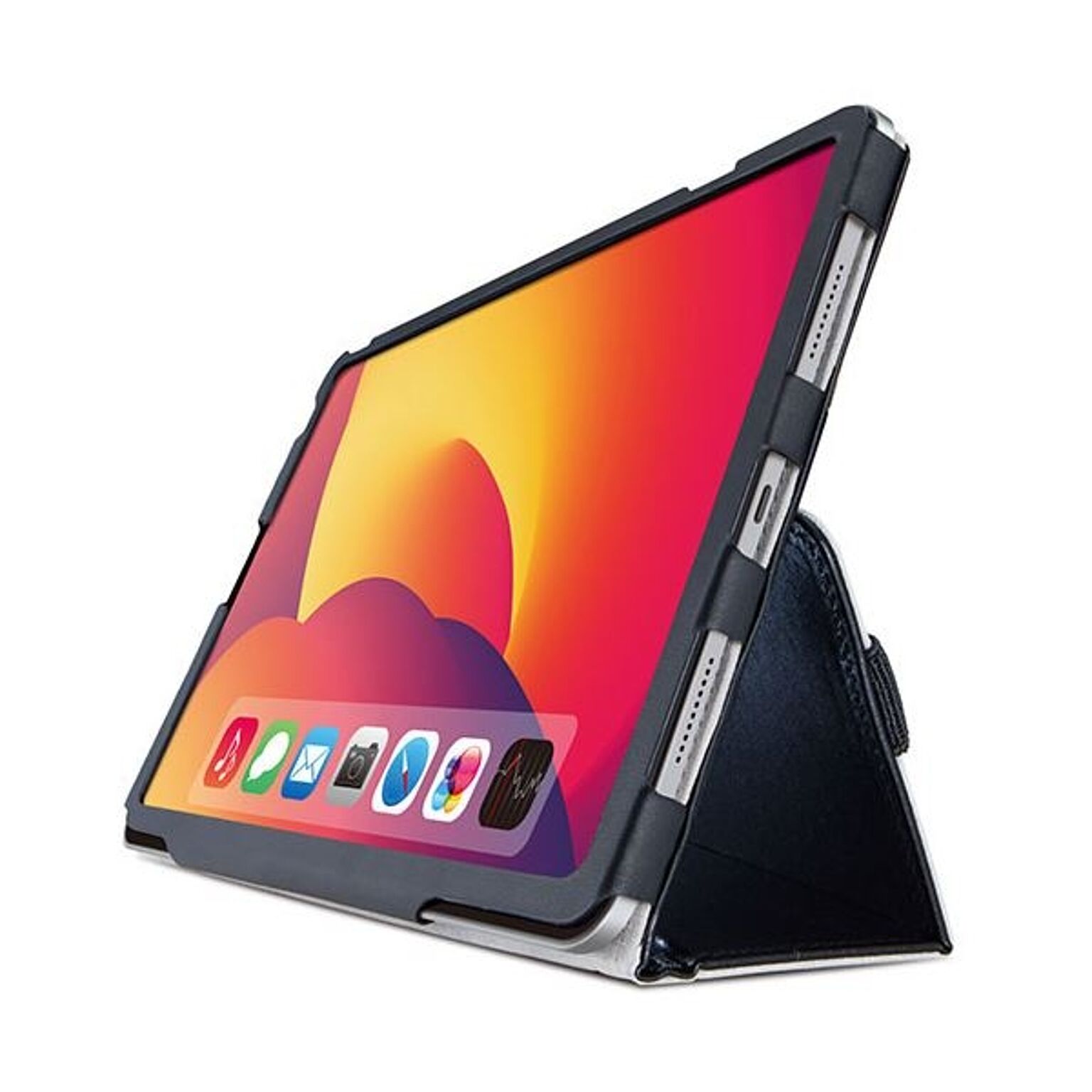 エレコム iPad mini 2021モデル 第6世代 8.3インチ ケース カバー レザー フラップ 手帳 軽量 2アングル ハンドホールドベルト ブラック TB-A21SPLFBK