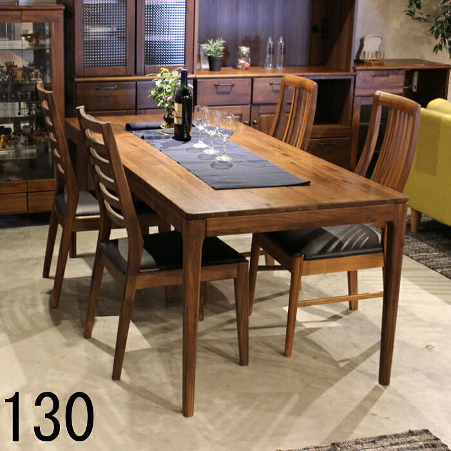 テーブル 机 おしゃれ 木製 130 ダイニングテーブル 無垢材 ウォールナット オーク 木 ラグジュアリー モダン シンプル おしゃれ カフェ風 送料無料 130cm