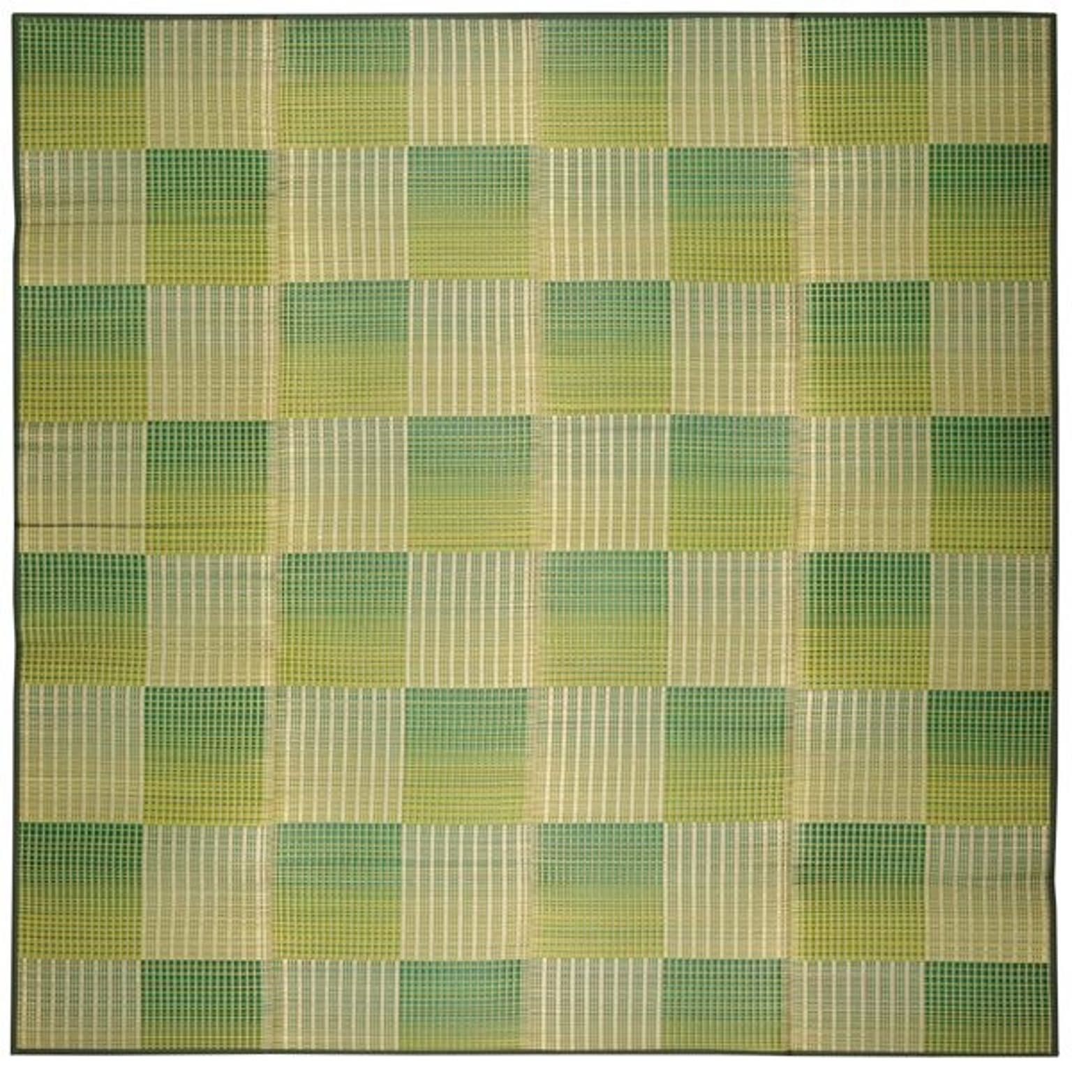 い草 ラグマット/絨毯 【約180×240cm グリーン】 表面：イ草100％ 裏貼り 折りたたみ可 『クレパス』 〔リビング ダイニング〕【代引不可】