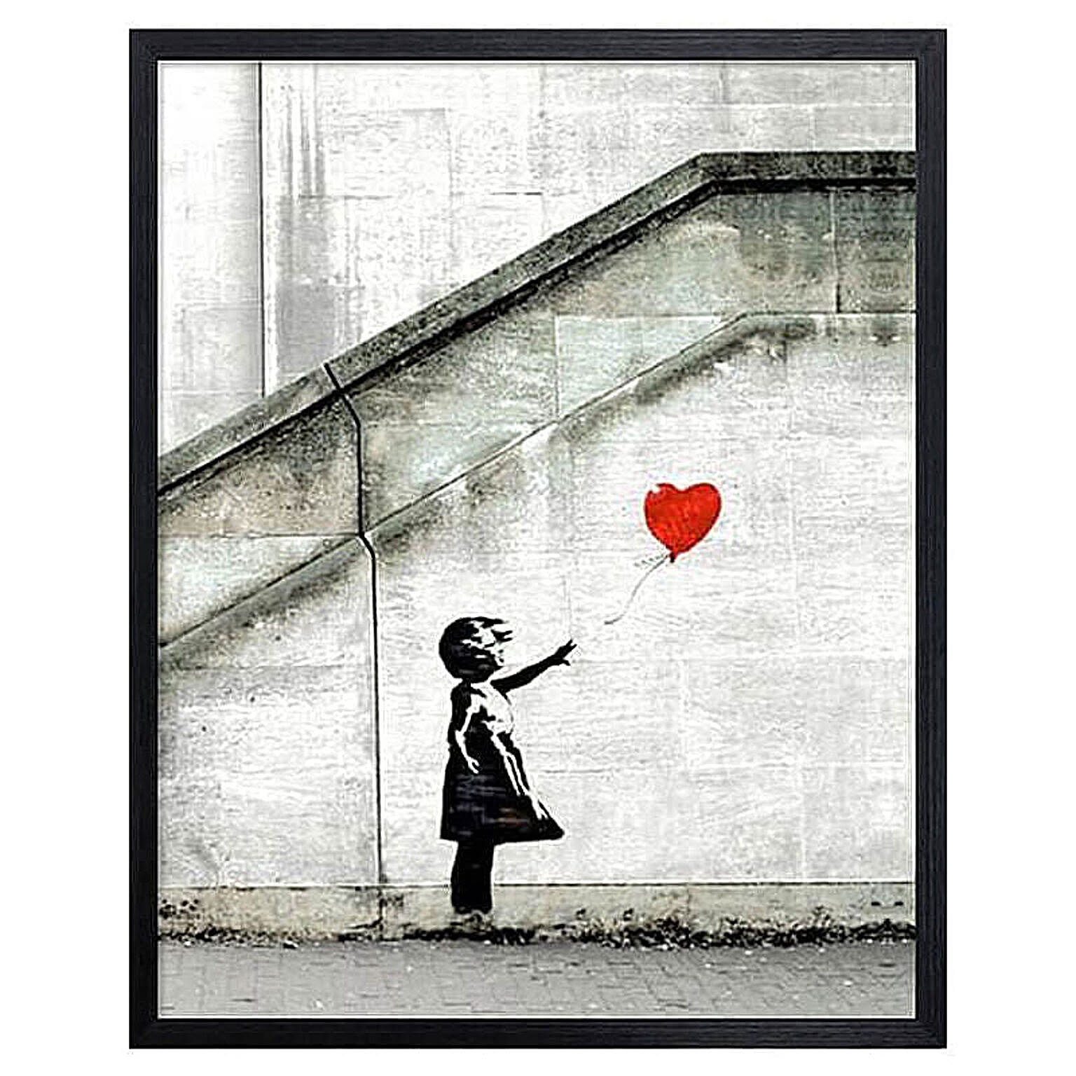 Amazon｜Banksy キャンバスウォールアート クラシックストリート
