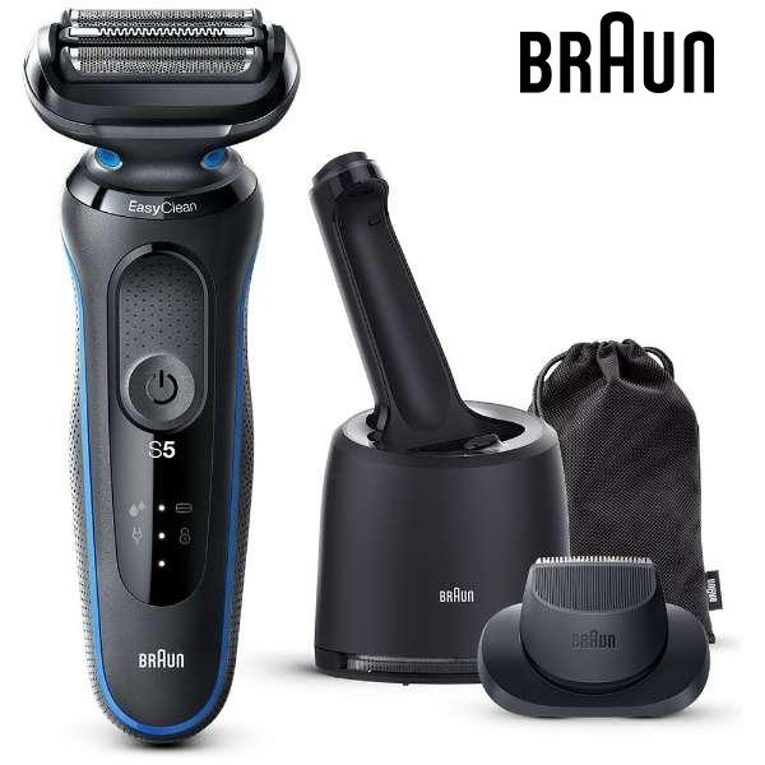 ブラウン　BRAUN メンズ電気シェーバー シリーズ5 ブルー (アルコール洗浄システム付きモデル/3枚刃/AC100V-240V) 51-B7200CC