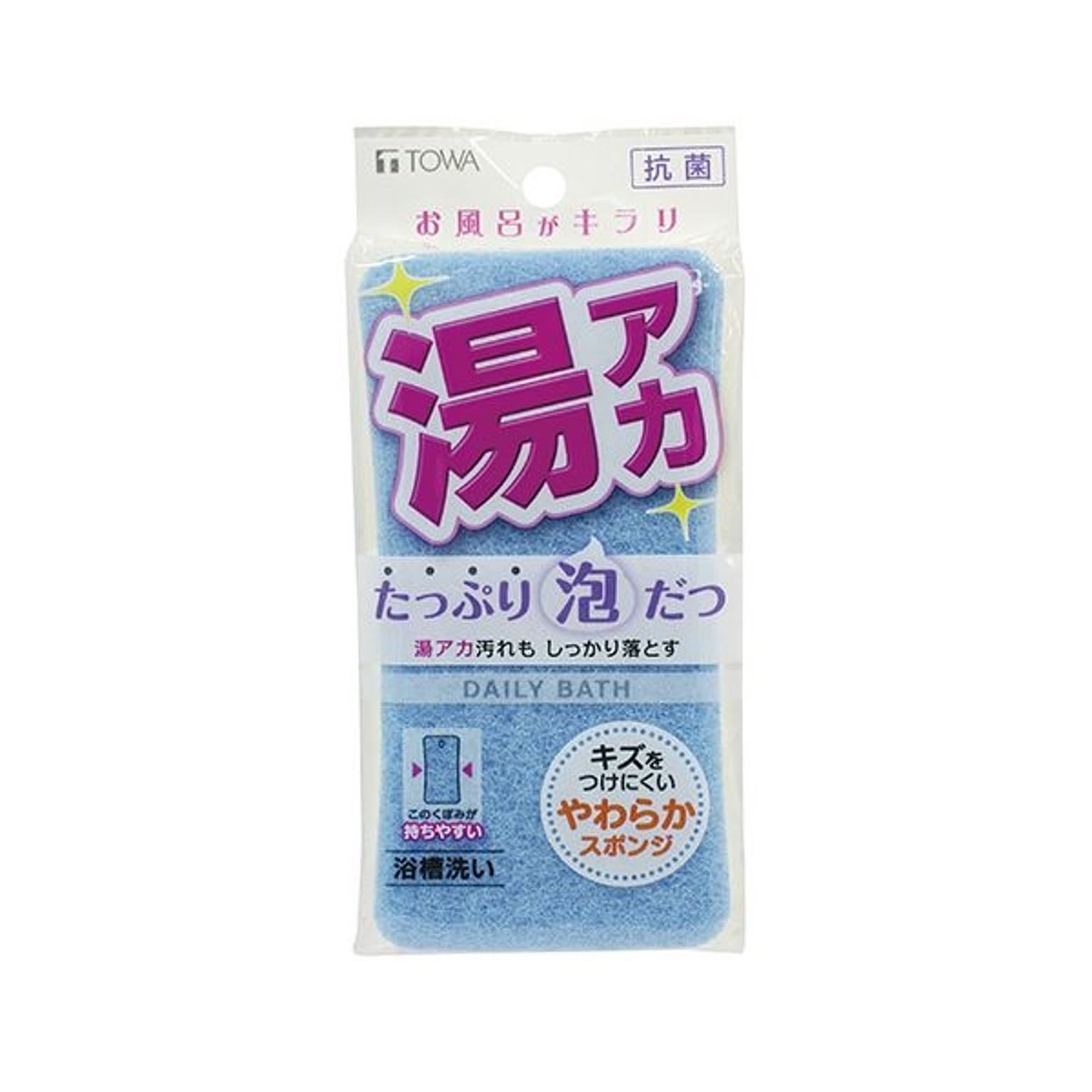 （まとめ）東和産業 ソフトバススポンジ ブルー 1個【×30セット】