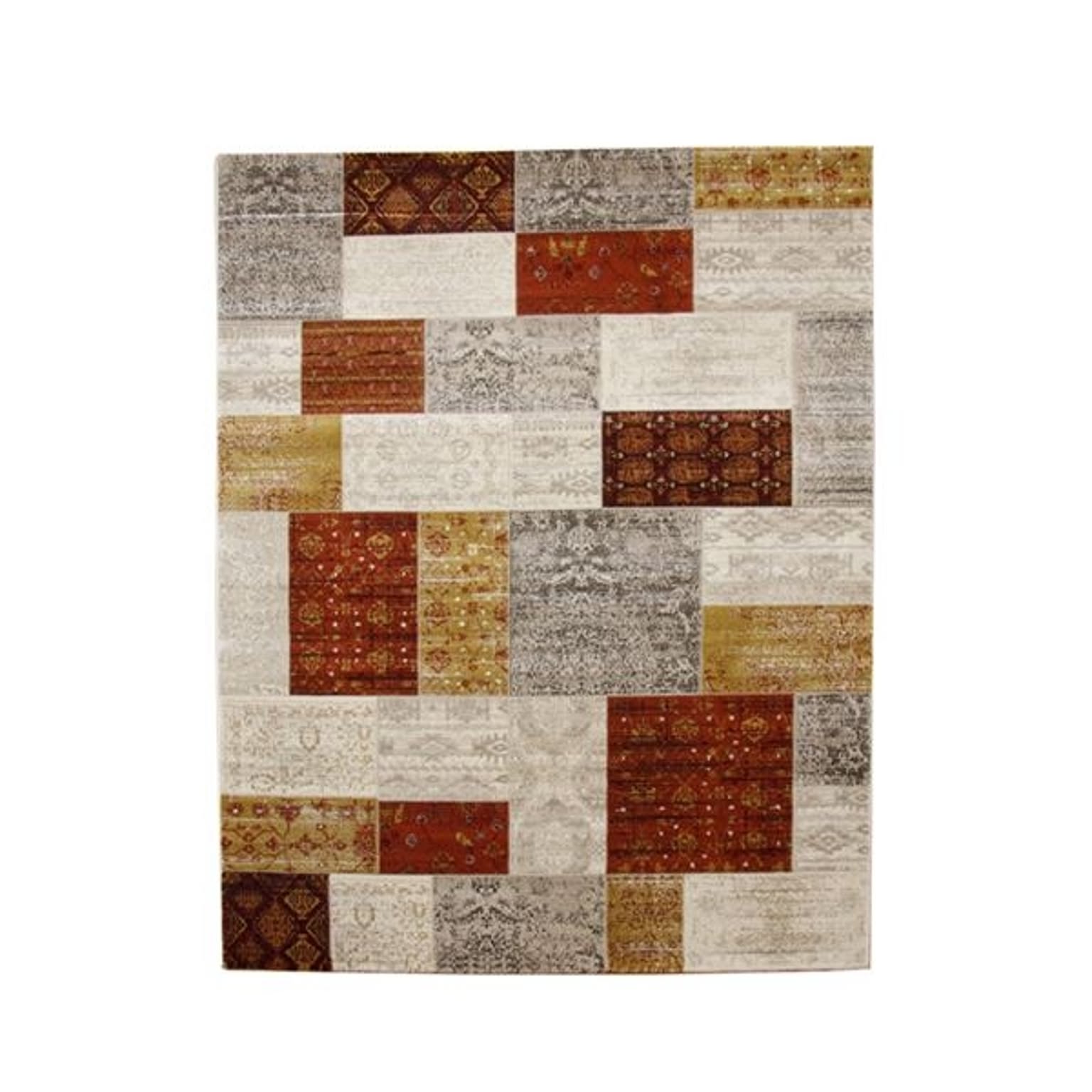 ラグマット/絨毯 【RUG オレンジ 約80×140cm】 トルコ製 ウィルトン織 ホットカーペット対応 通年 耐久性抜群 〔リビング〕