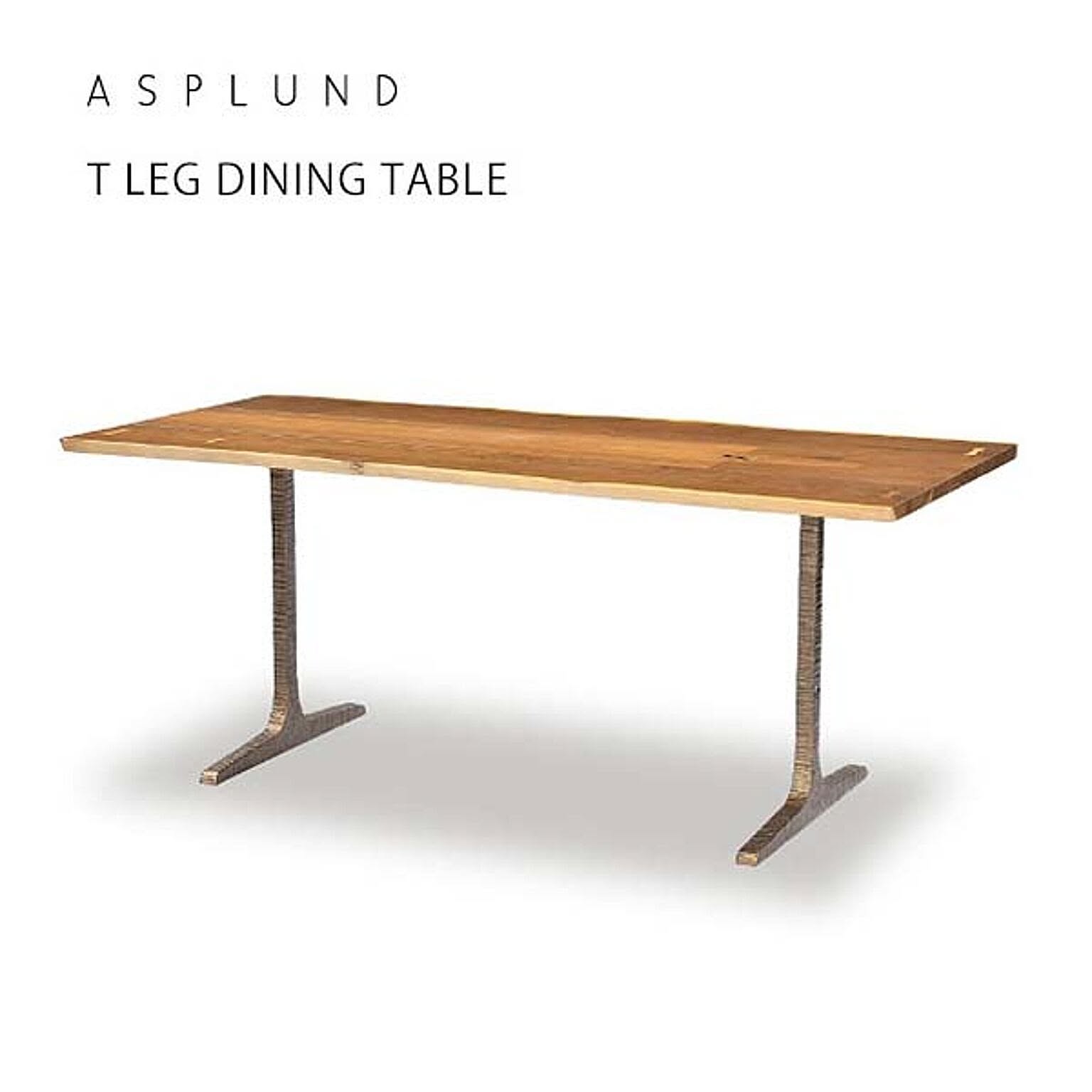 ASPLUND SQUAREROOTS T-LEG ダイニングテーブル 幅180 奥行80 高さ72 オーク材 アイアン