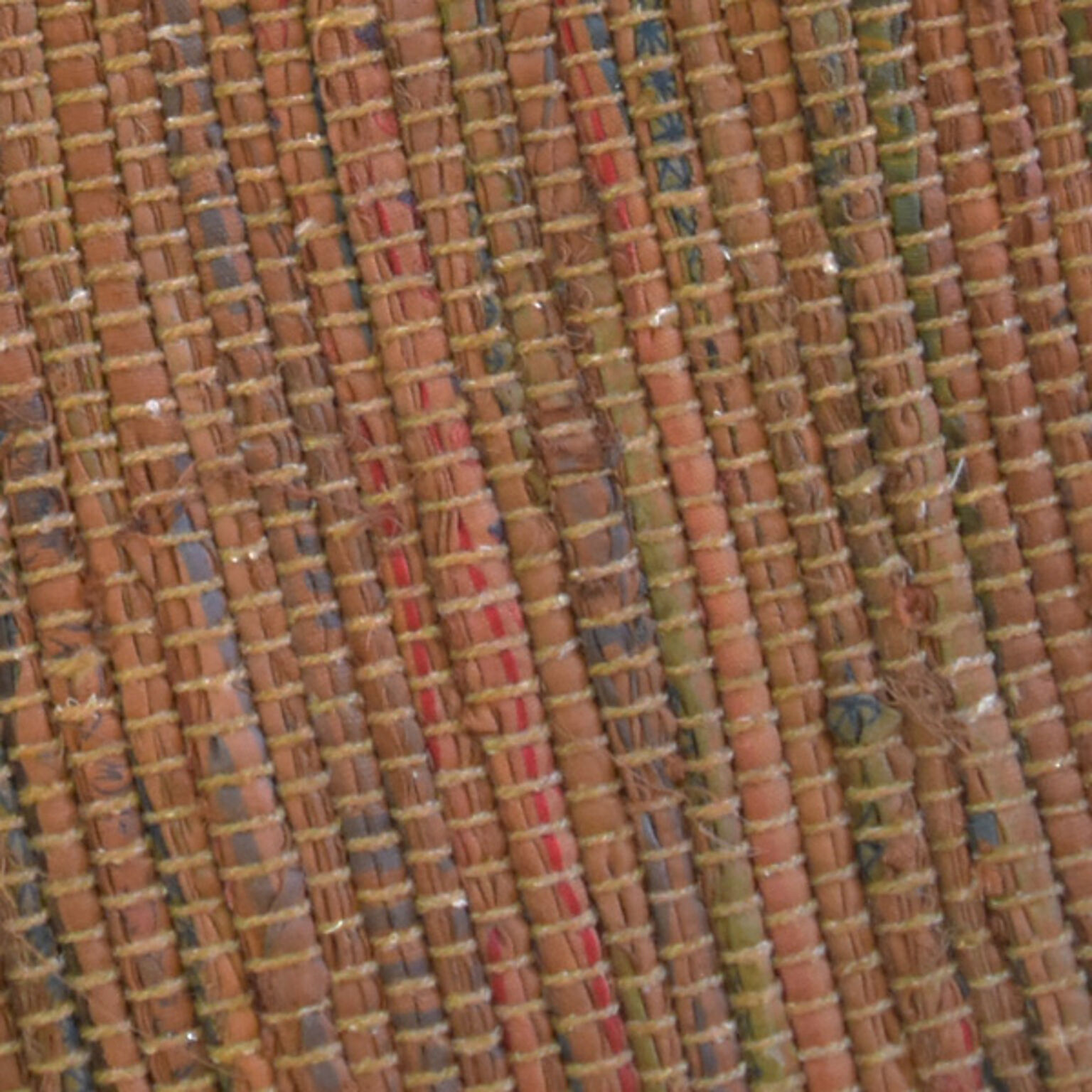 玄関マット 50×70〜80cm インド綿100％ ナチュラル 北欧 ニューチンディー 裂き織り キッチンマット アジアン雑貨 リサイクル コットン かわいい