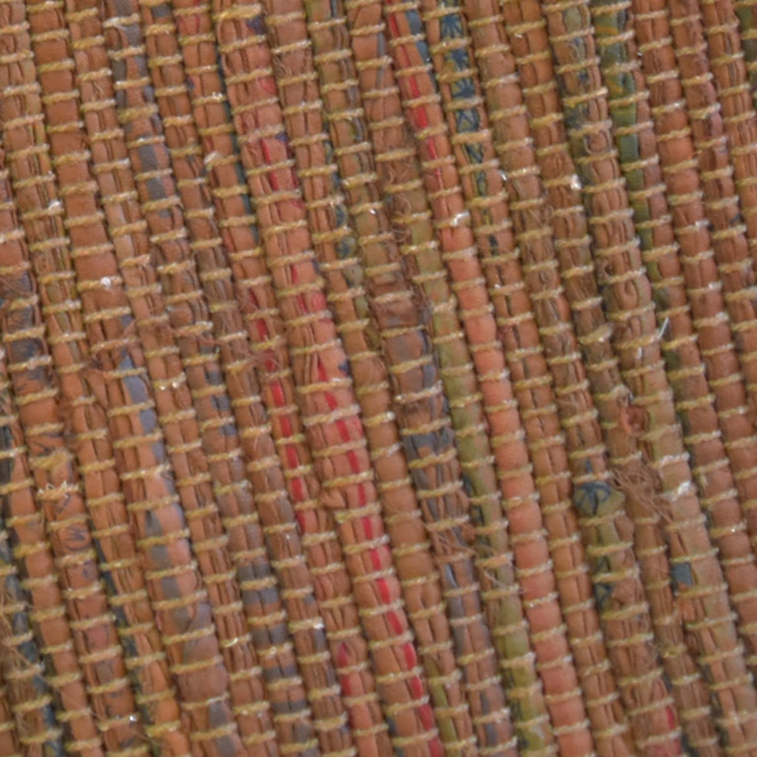 玄関マット 50×70〜80cm インド綿100％ ナチュラル 北欧 ニューチンディー 裂き織り キッチンマット アジアン雑貨 リサイクル コットン かわいい