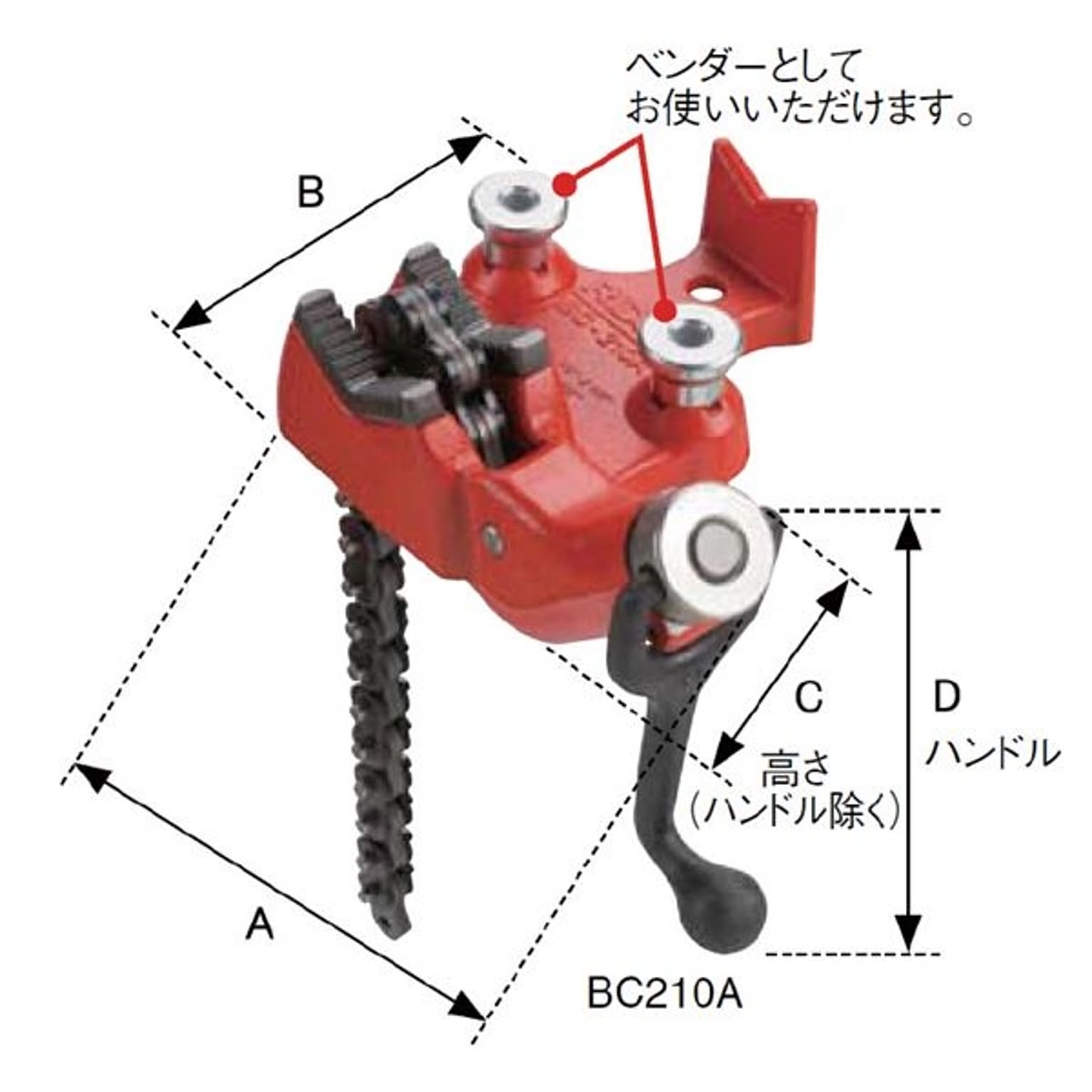 RIDGID（リジッド） 40215 BC810 ベンチ チェーンバイス-